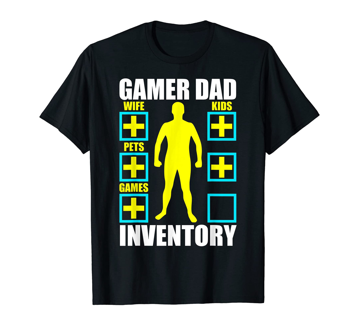 Mens Gamer Dad Inventory Character T-Shirt - Streetwear Style for Adults - T-Shirt, Sweatshirt, Hoodie