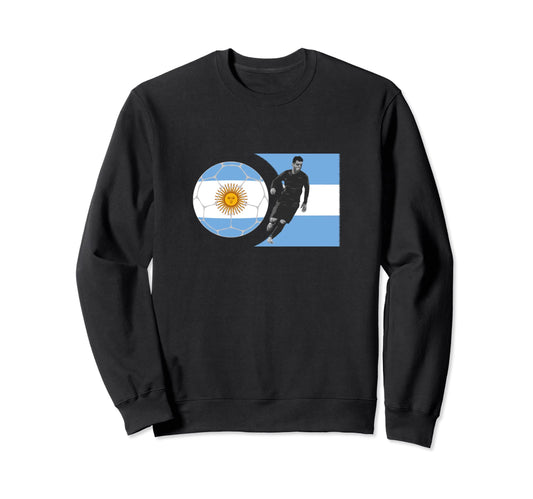 Argentina Flag Football Player Sweatshirt - Minimalist Print Men Women - T-Shirt, Sweatshirt, Hoodie