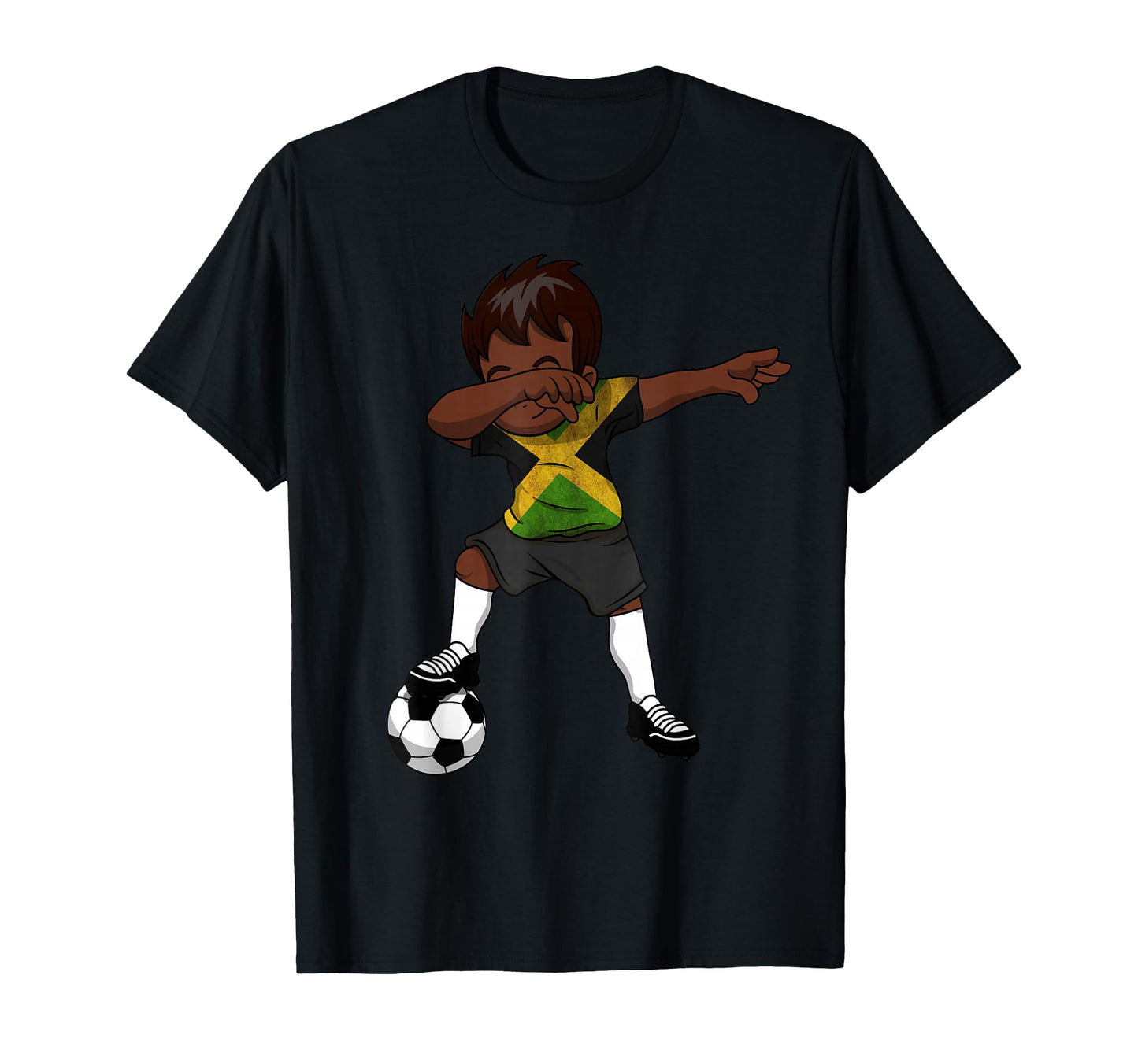 Dabbing Soccer Jamaica Jamaican Kingston T-Shirt - Unique Graphic Unisex - T-Shirt, Sweatshirt, Hoodie