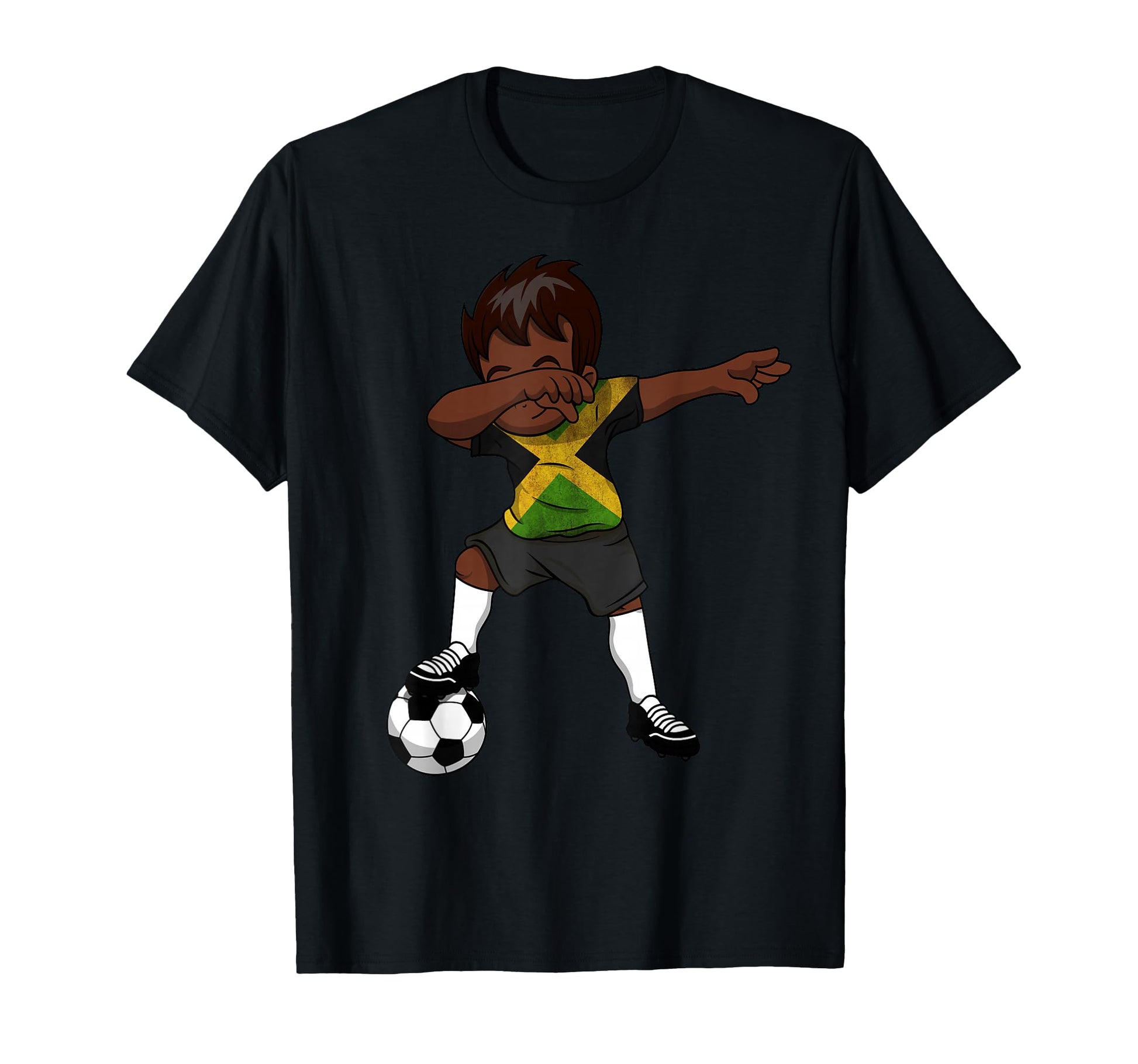 Dabbing Soccer Jamaica Jamaican Kingston T-Shirt - Unique Graphic Unisex - T-Shirt, Sweatshirt, Hoodie
