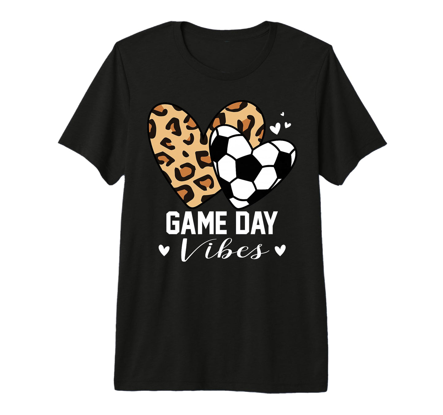 Game Day Vibes Funny Soccer Mom Leopard T-Shirt - Unique Graphic Men Women - T-Shirt, Sweatshirt, Hoodie