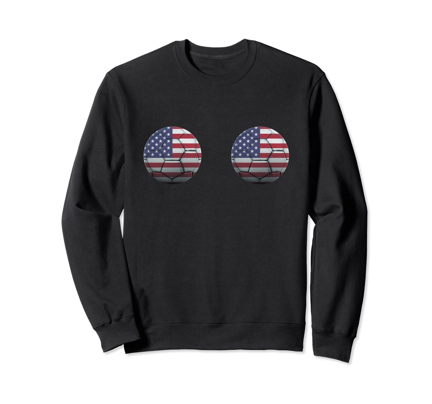 Usa Soccer American Flag Boobs Sweatshirt - Custom Art Print Men Women - T-Shirt, Sweatshirt, Hoodie
