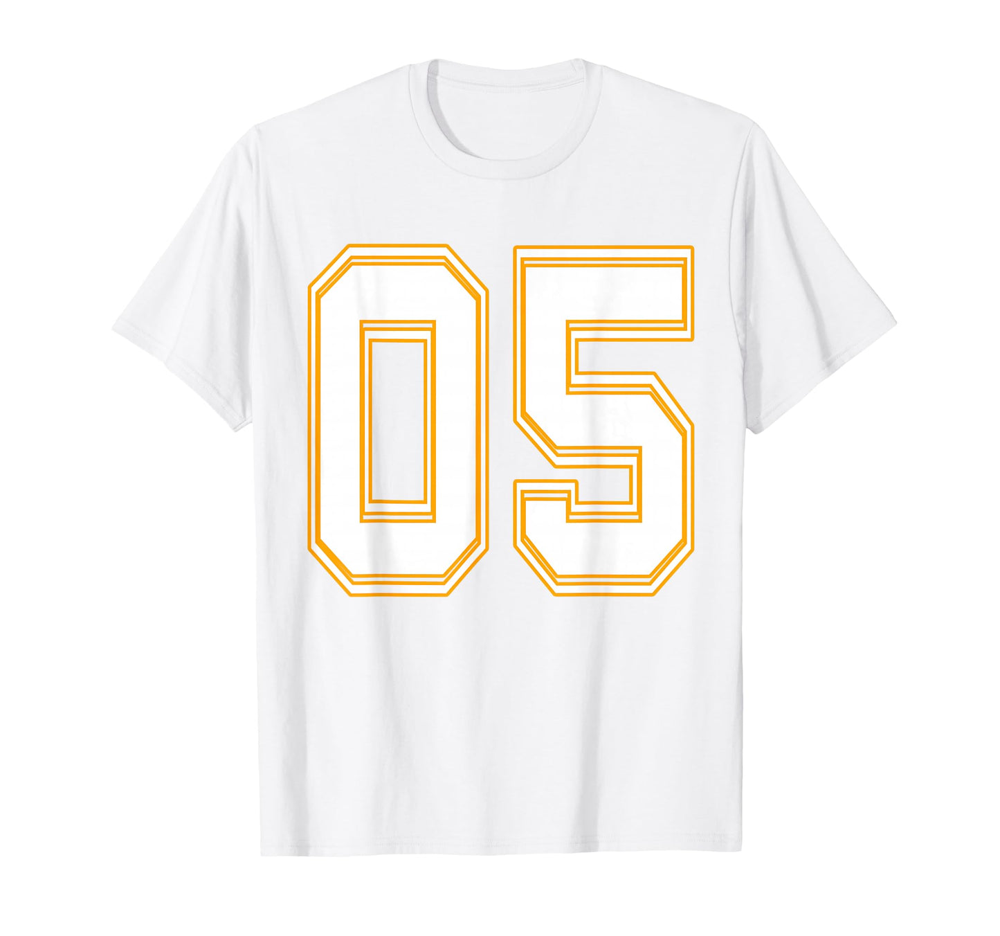Number 05 Red Yellow White Football T-Shirt - Minimalist Print Men Women - T-Shirt, Sweatshirt, Hoodie