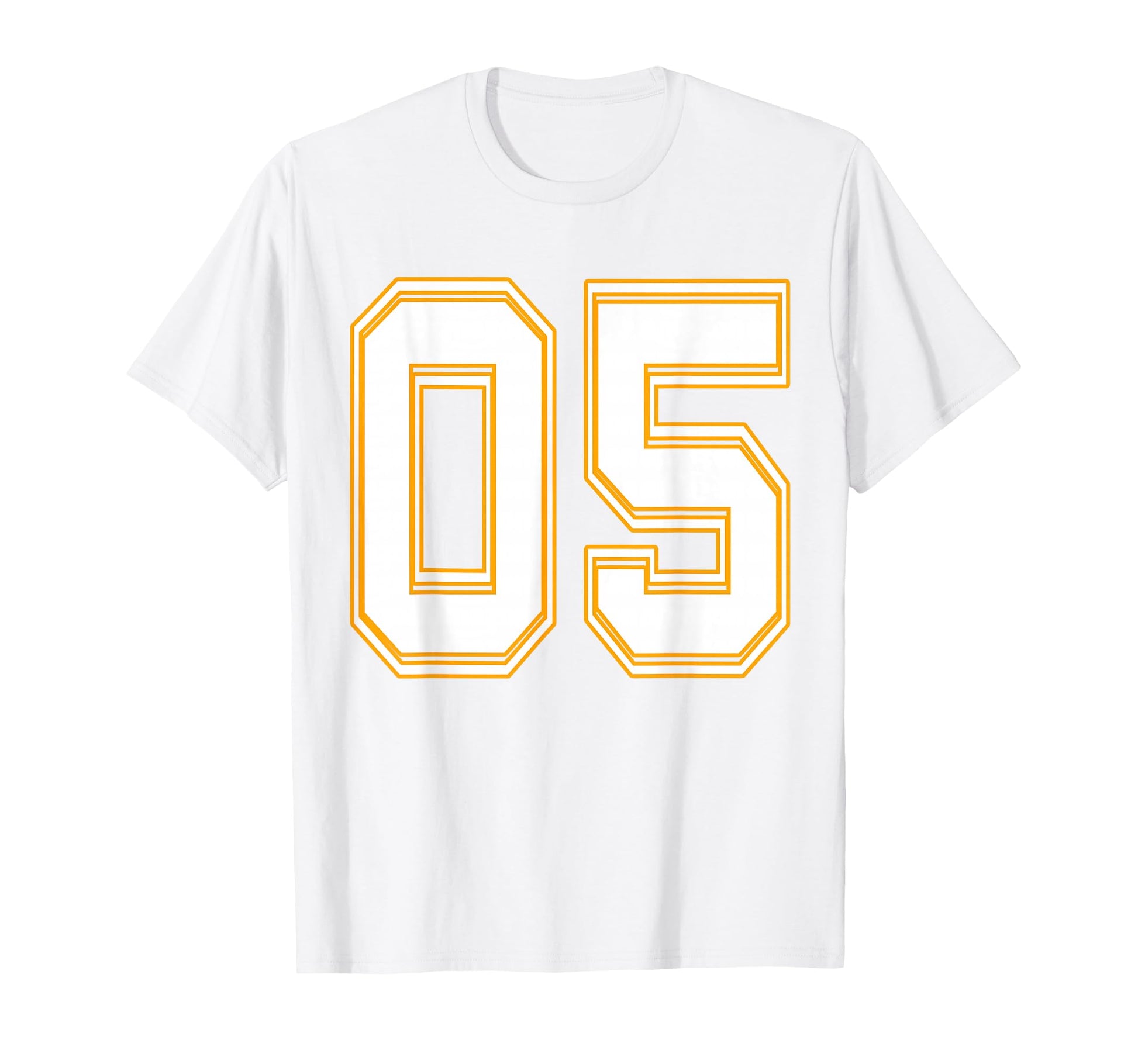 Number 05 Red Yellow White Football T-Shirt - Minimalist Print Men Women - T-Shirt, Sweatshirt, Hoodie