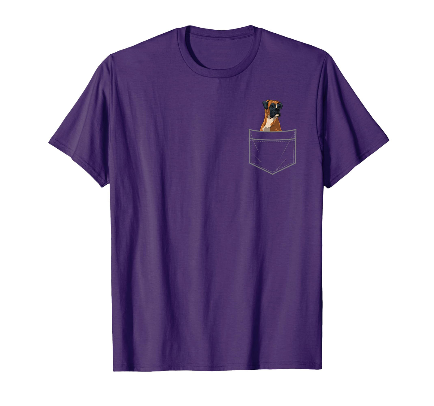 Boxer Dog Dog Lover Owner Pocket T-Shirt - Custom Art Print for Adults - T-Shirt, Sweatshirt, Hoodie