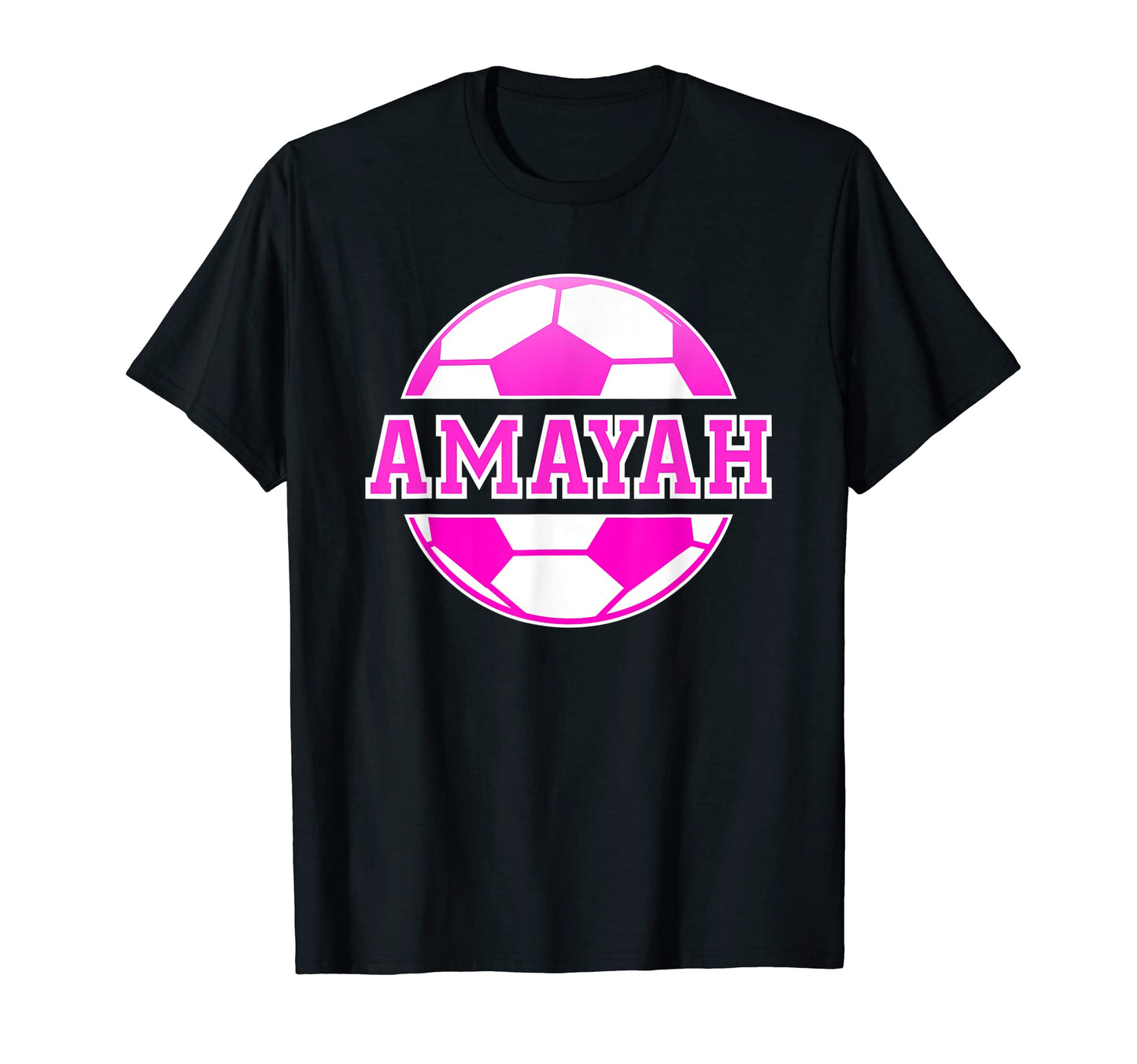 Amayah Name Soccer Play Football T-Shirt - Custom Art Print Men Women - T-Shirt, Sweatshirt, Hoodie