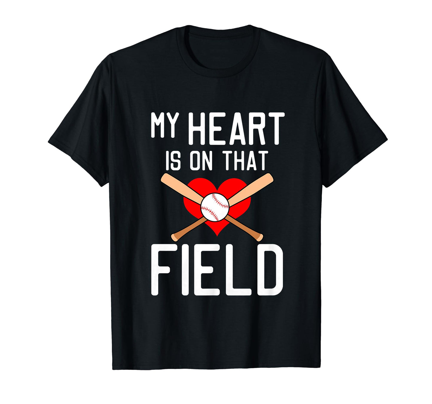 My Heart Is That Field Baseball Mom T-Shirt - Fun Novelty Design Unisex - T-Shirt, Sweatshirt, Hoodie