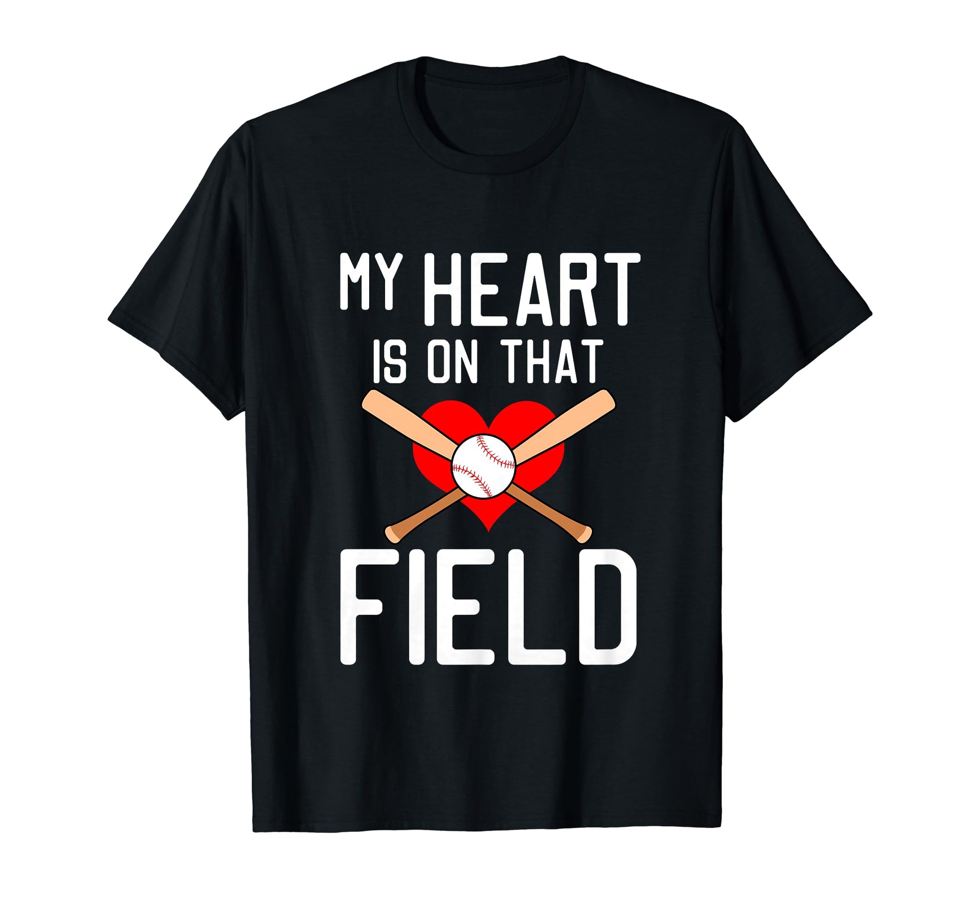 My Heart Is That Field Baseball Mom T-Shirt - Fun Novelty Design Unisex - T-Shirt, Sweatshirt, Hoodie