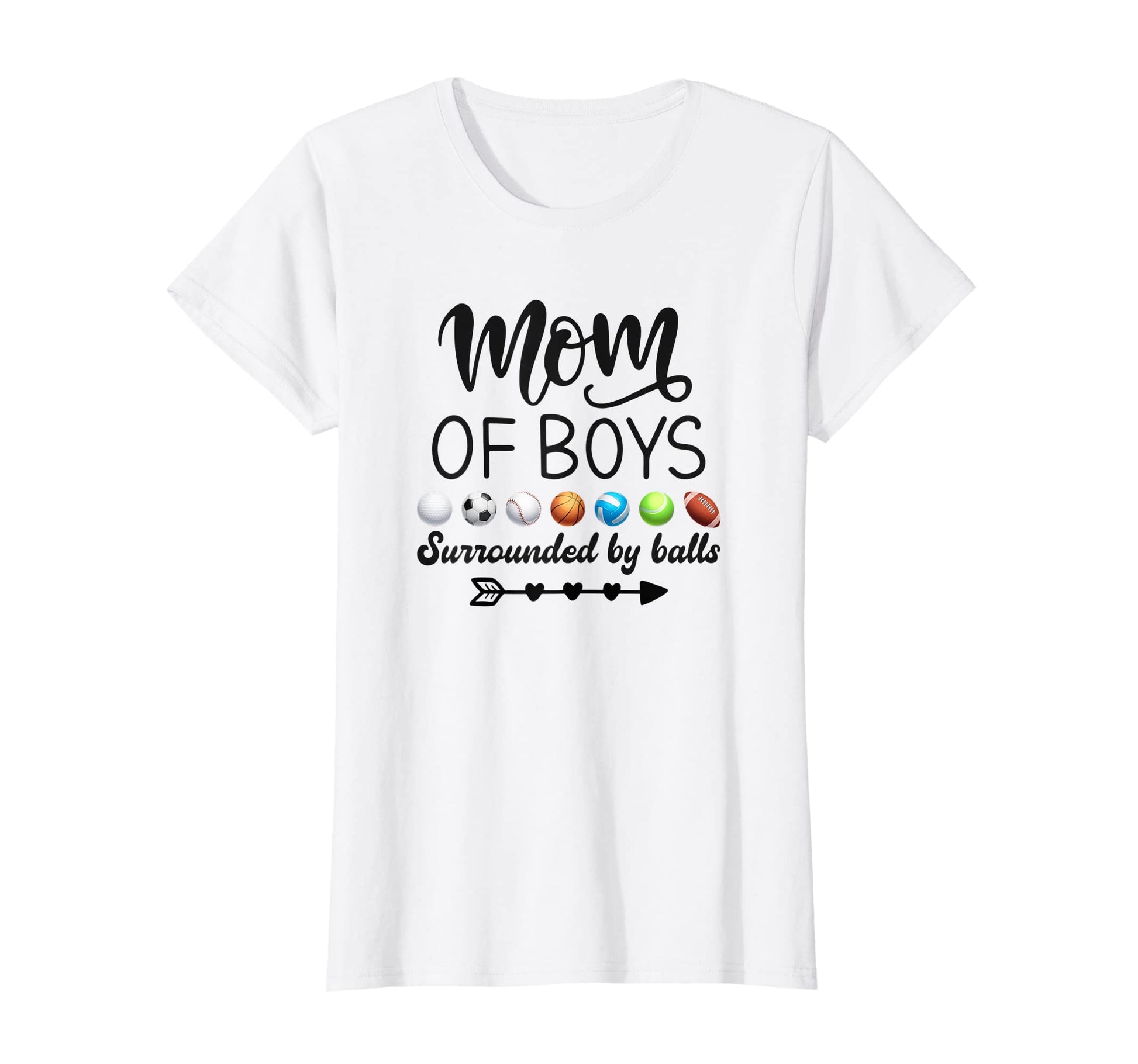 Womens Mom Surrounded Balls Soccer T-Shirt - Fun Novelty Design for Adults - T-Shirt, Sweatshirt, Hoodie