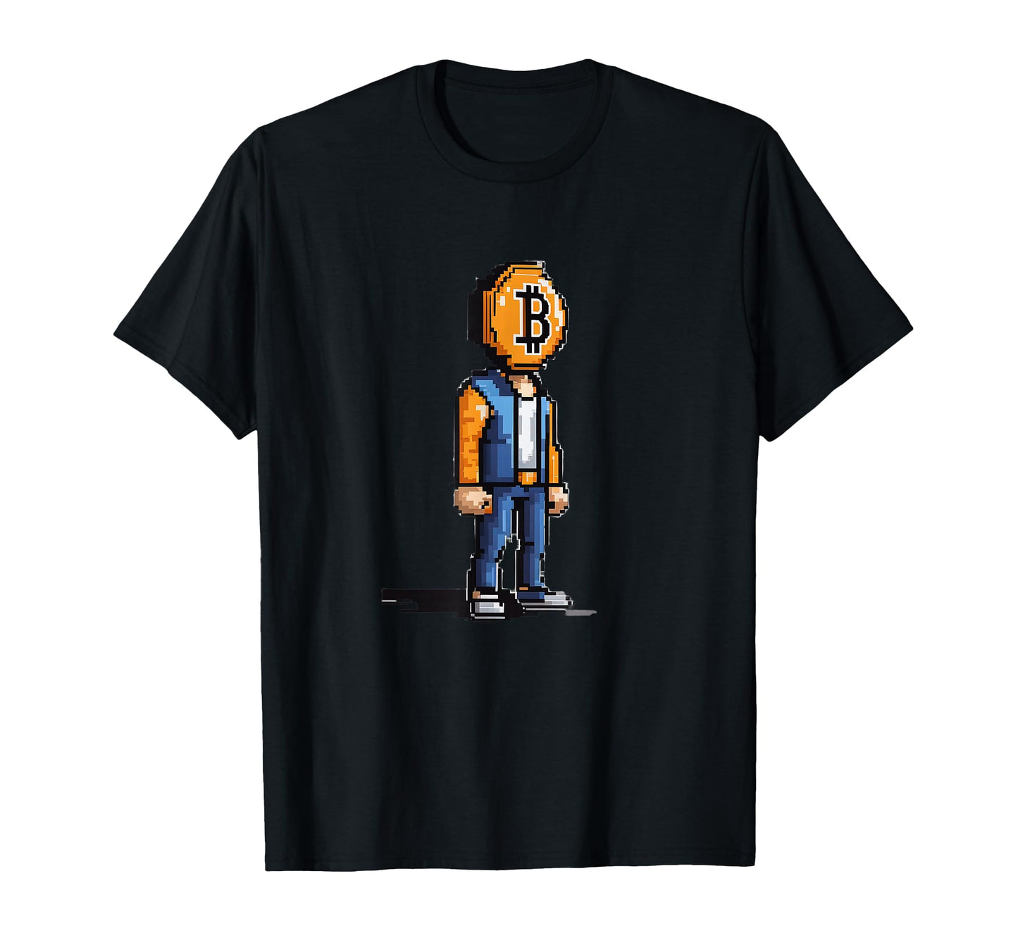 Bitcoin Hodler Pixelated Character T-Shirt - Graphic Print Unisex - T-Shirt, Sweatshirt, Hoodie