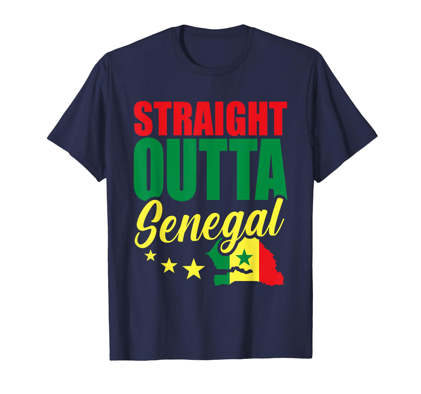 Funny Senegal Flag Roots From Usa T-Shirt - Trendy Graphic for Adults - T-Shirt, Sweatshirt, Hoodie