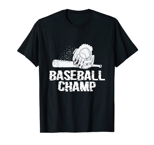 Baseball Champ Baseball Player T-Shirt - Unique Graphic for Adults - T-Shirt, Sweatshirt, Hoodie