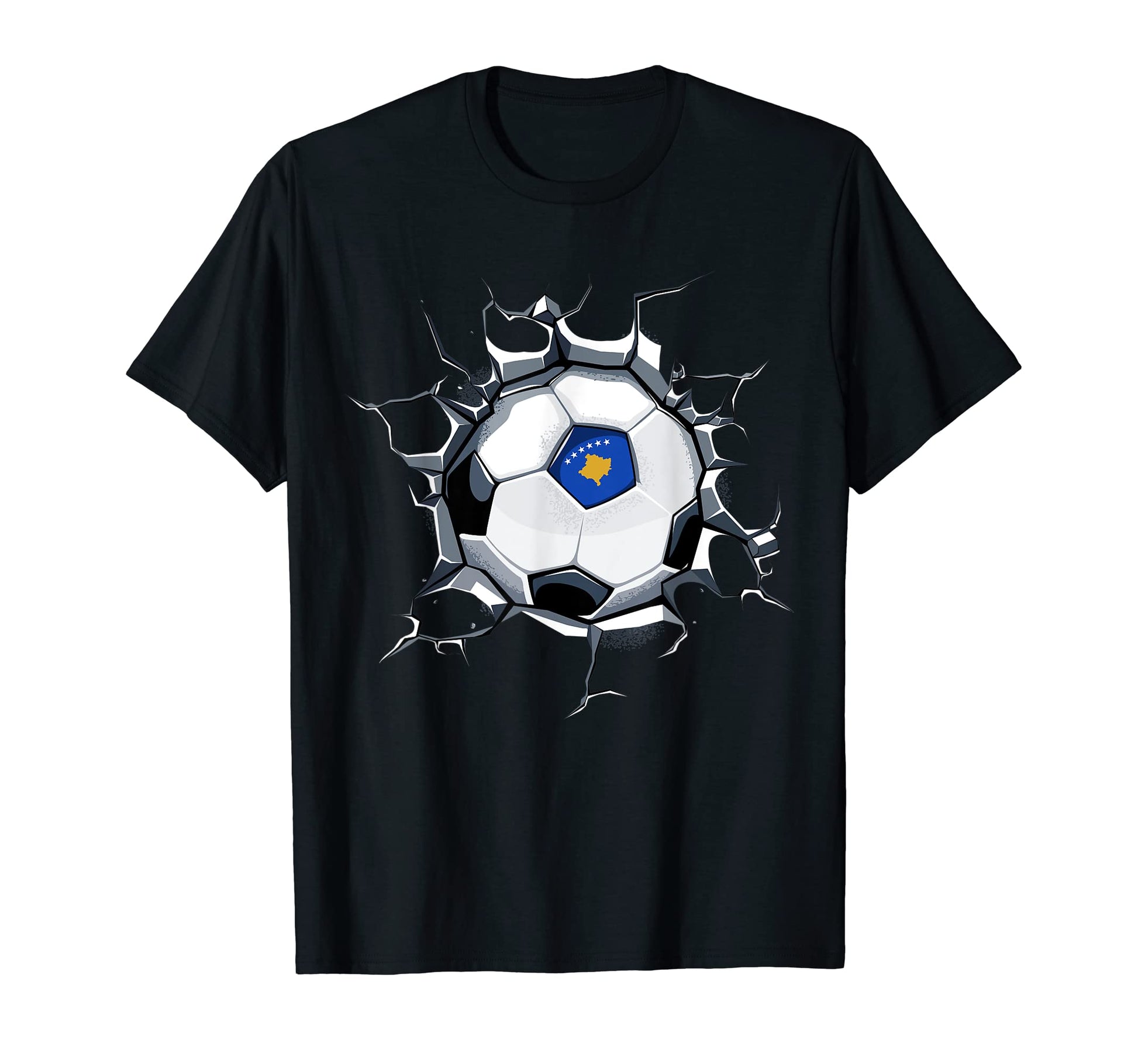 Kosovo Soccer Fans Jersey Kosovar T-Shirt - Custom Art Print Men Women - T-Shirt, Sweatshirt, Hoodie