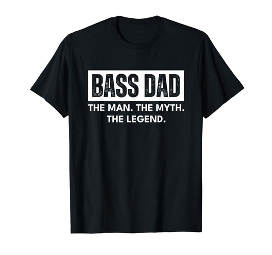 Bass Dad Musician Distressed Myth T-Shirt - Aesthetic Graphic Men Women - T-Shirt, Sweatshirt, Hoodie