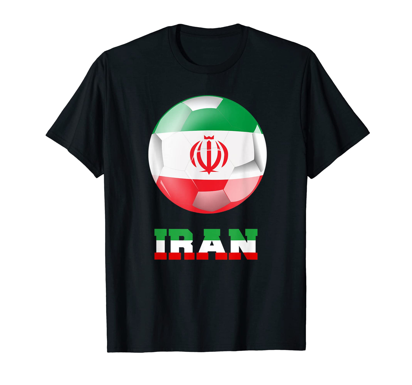 Iran Soccer Iranian Flag Soccer Ball T-Shirt - Custom Art Print Unisex - T-Shirt, Sweatshirt, Hoodie