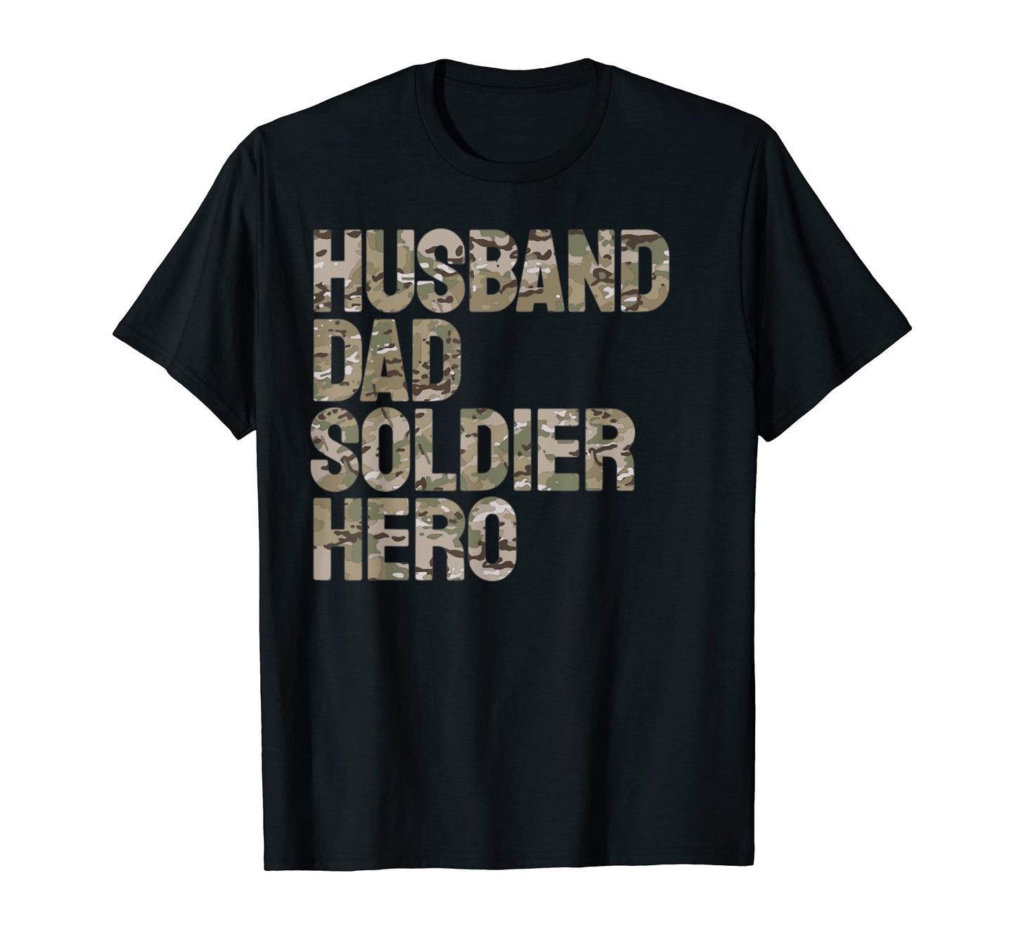 Husband Dad Soldier Hero Army T-Shirt - Custom Art Print for Adults - T-Shirt, Sweatshirt, Hoodie
