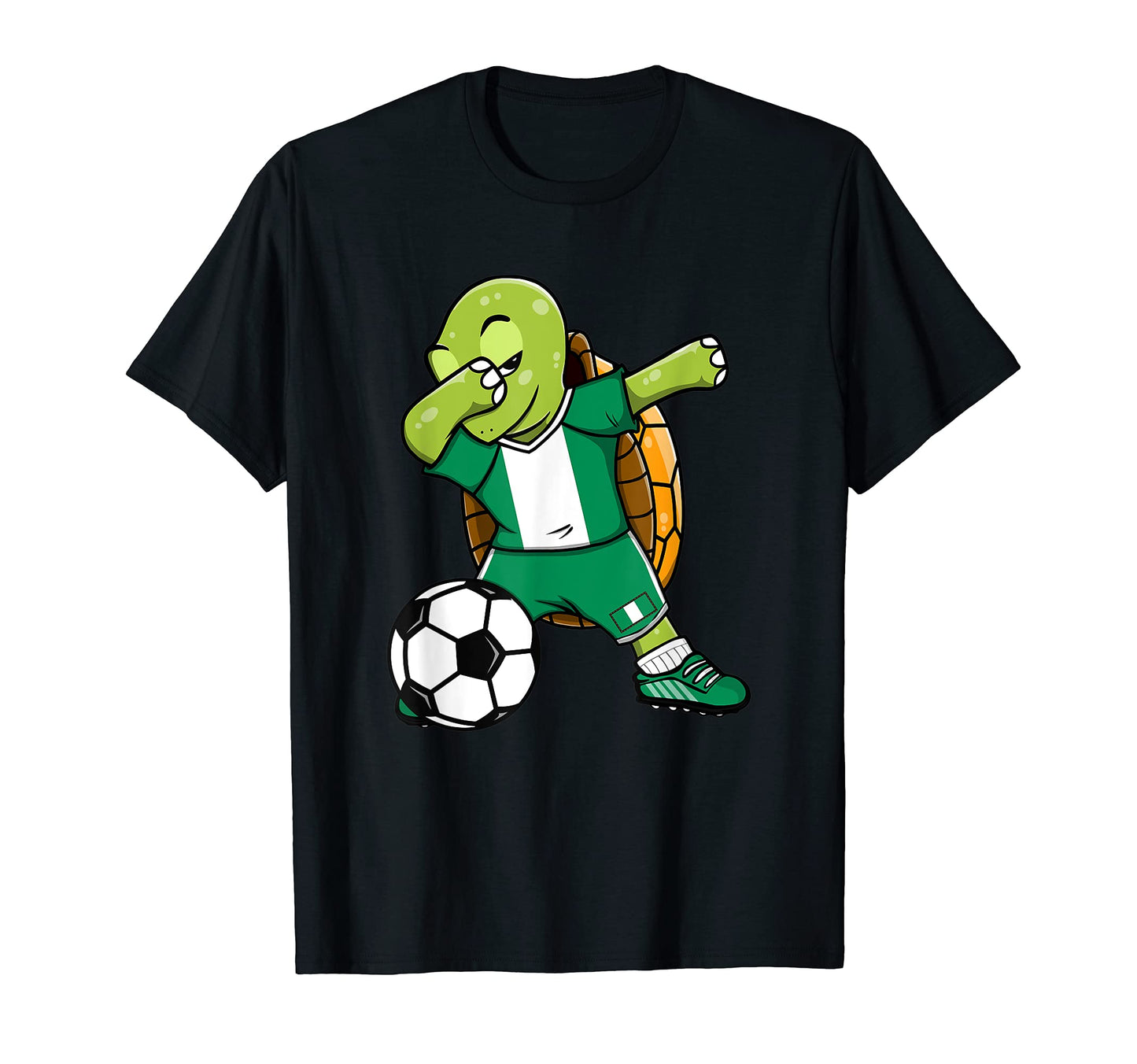 Dabbing Turtle Nigeria Soccer Fans T-Shirt - Fun Novelty Design Men Women - T-Shirt, Sweatshirt, Hoodie