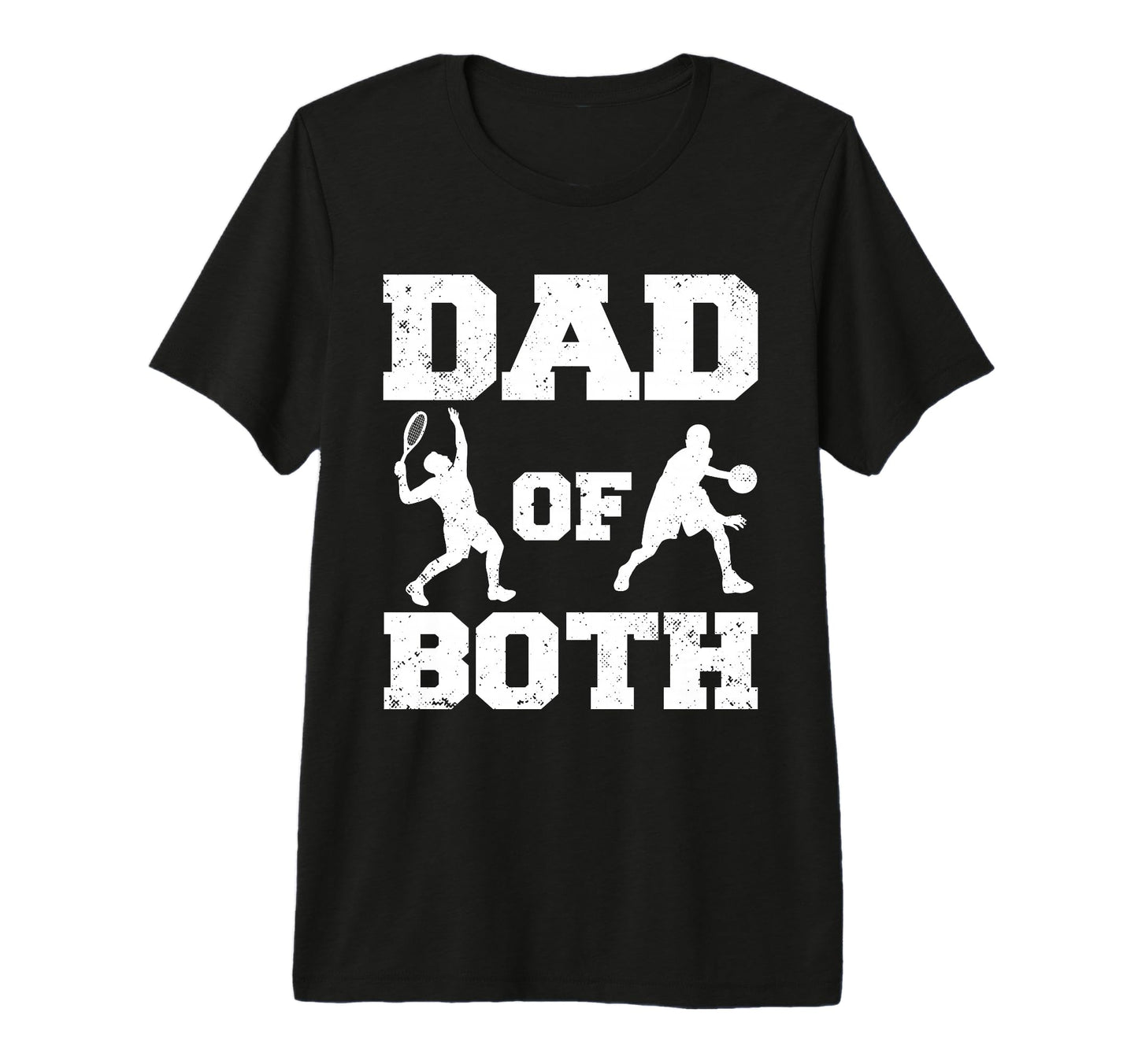 Mens Dad Both Funny Tennis T-Shirt - Custom Art Print for Adults - T-Shirt, Sweatshirt, Hoodie