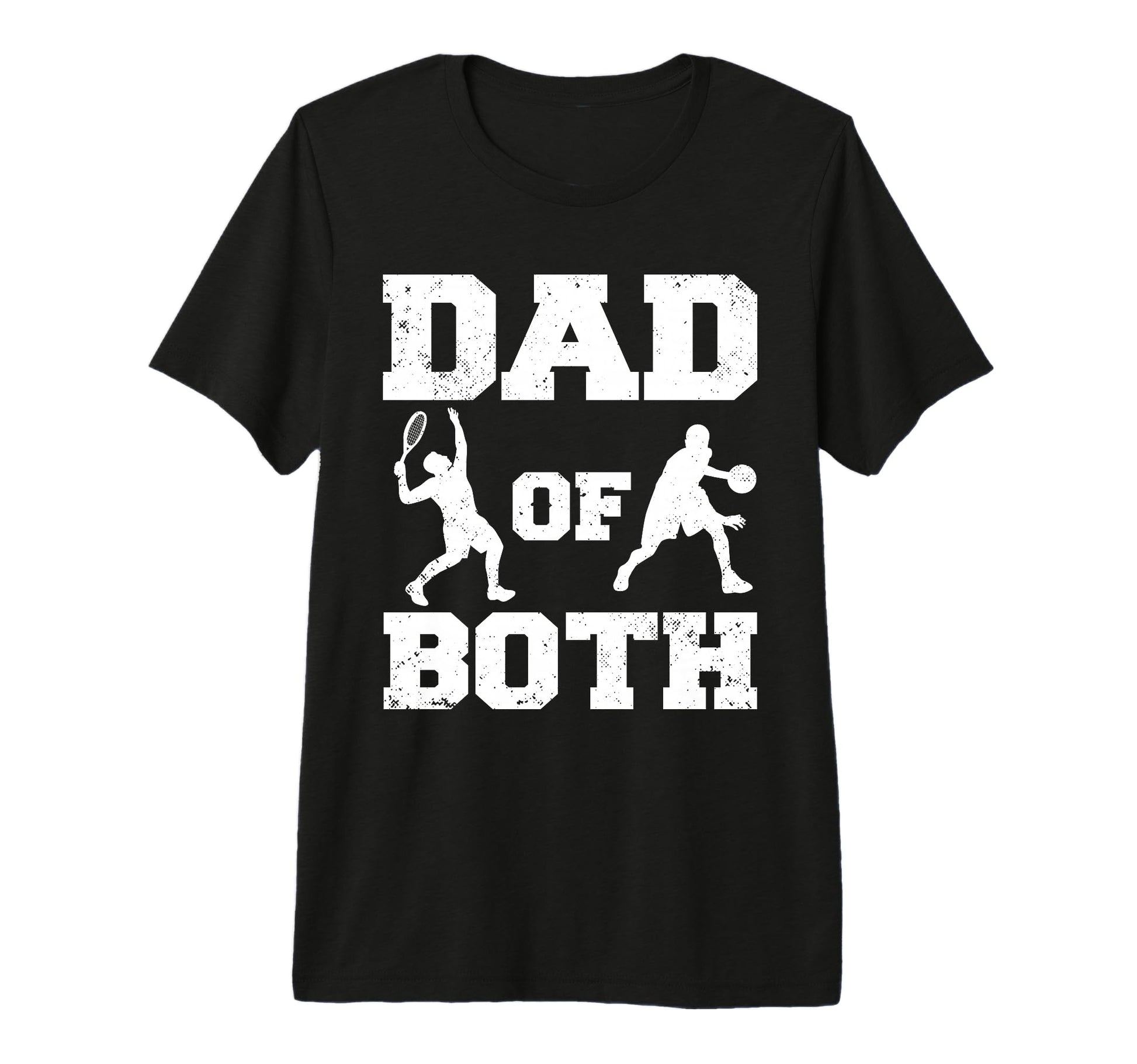 Mens Dad Both Funny Tennis T-Shirt - Custom Art Print for Adults - T-Shirt, Sweatshirt, Hoodie