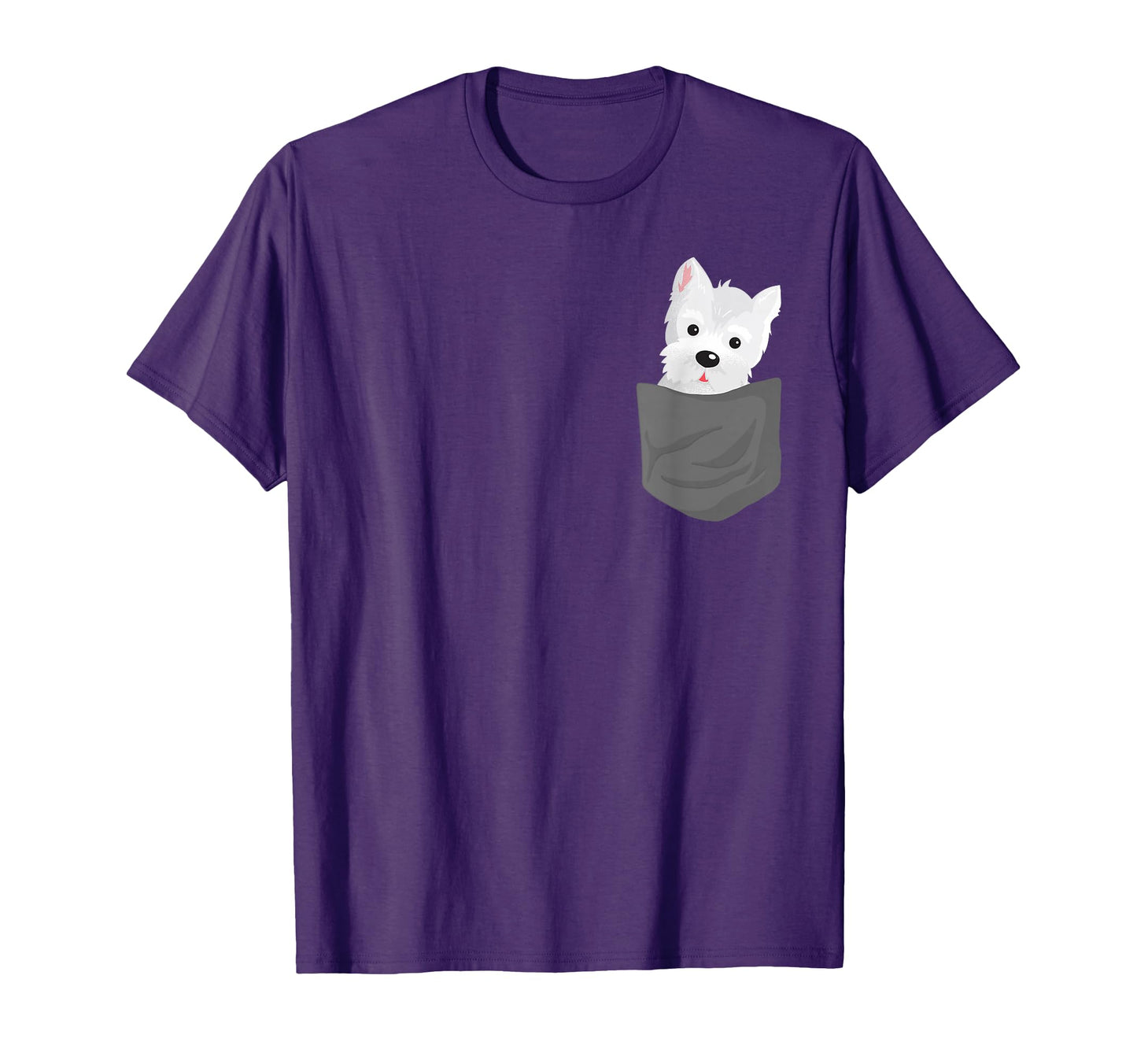 Dog Pocket Westie Terrier Lover Puppy T-Shirt - Unique Graphic for Adults - T-Shirt, Sweatshirt, Hoodie