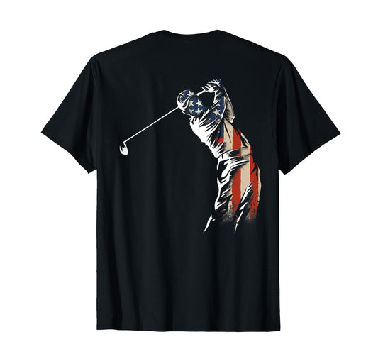 American Flag Golf Golfer Golfing Dad T-Shirt - Fun Novelty Design Unisex - T-Shirt, Sweatshirt, Hoodie