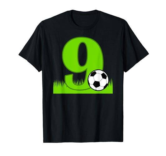 9Th Birthday Soccer 9 Years Old T-Shirt - Fun Novelty Design for Adults - T-Shirt, Sweatshirt, Hoodie