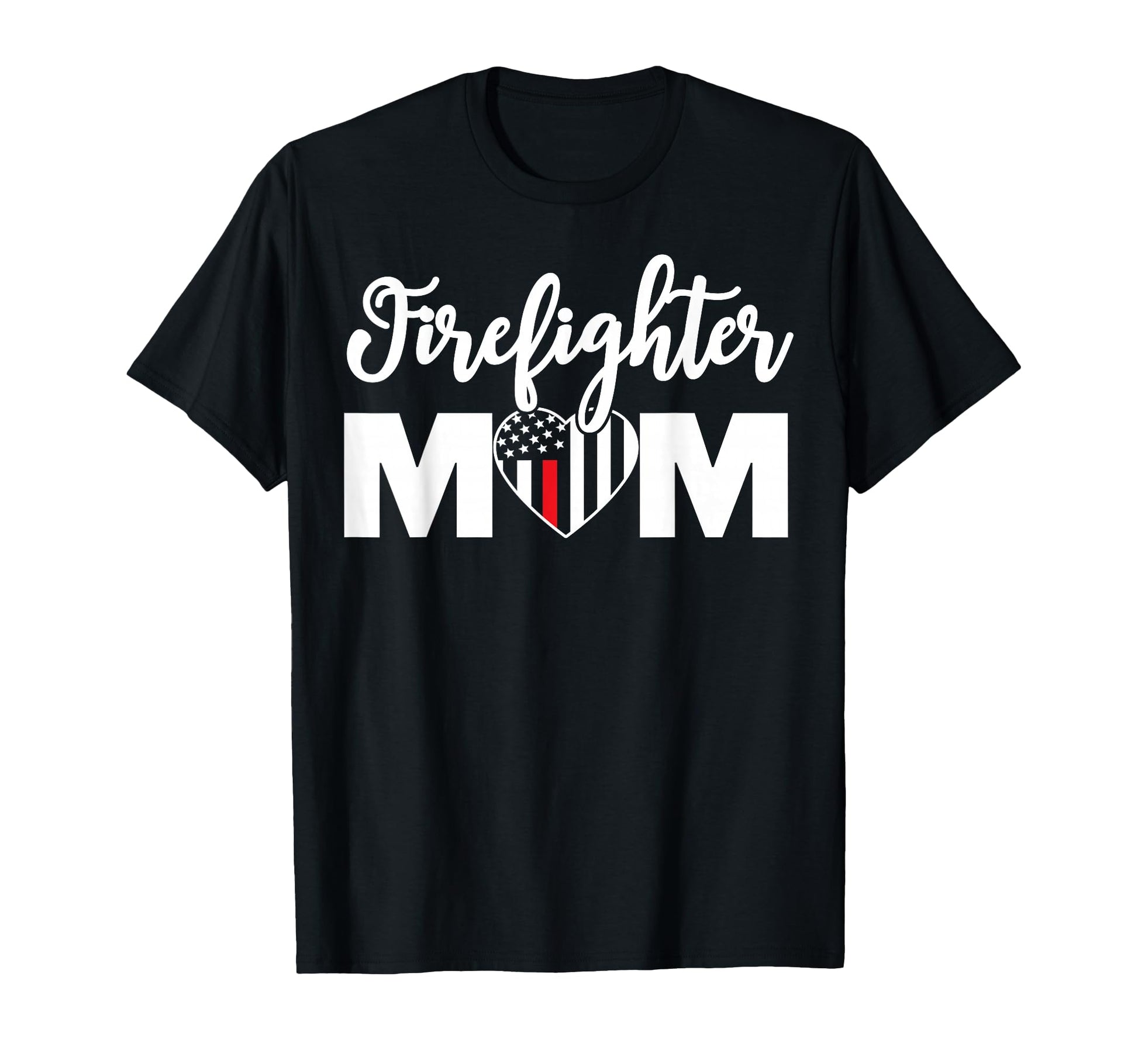 Firefighter Mom Proud Mother Thin Red T-Shirt - Graphic Print Men Women - T-Shirt, Sweatshirt, Hoodie