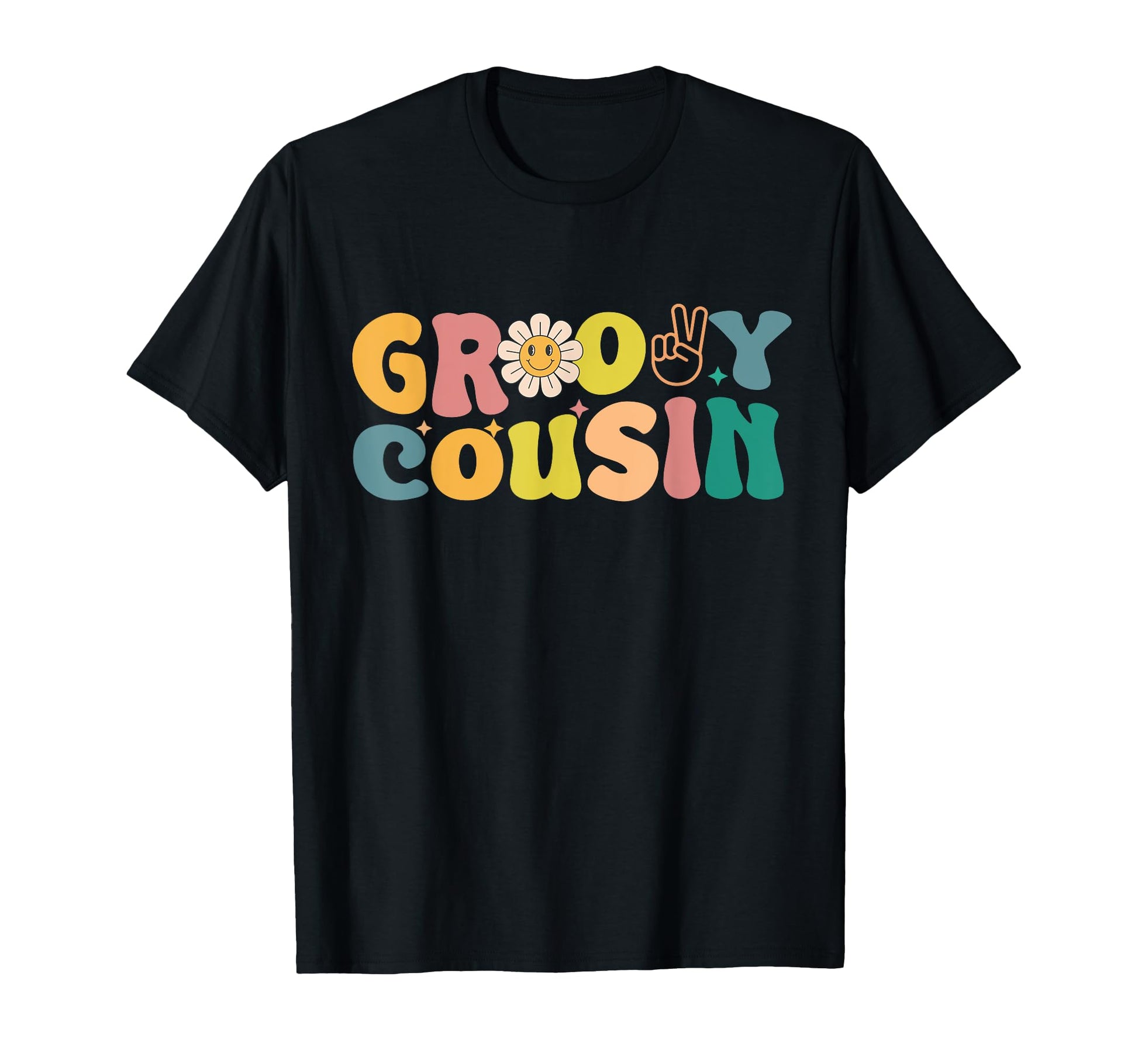 Groovy Cousin Matching Family Birthday T-Shirt - Graphic Print for Adults - T-Shirt, Sweatshirt, Hoodie