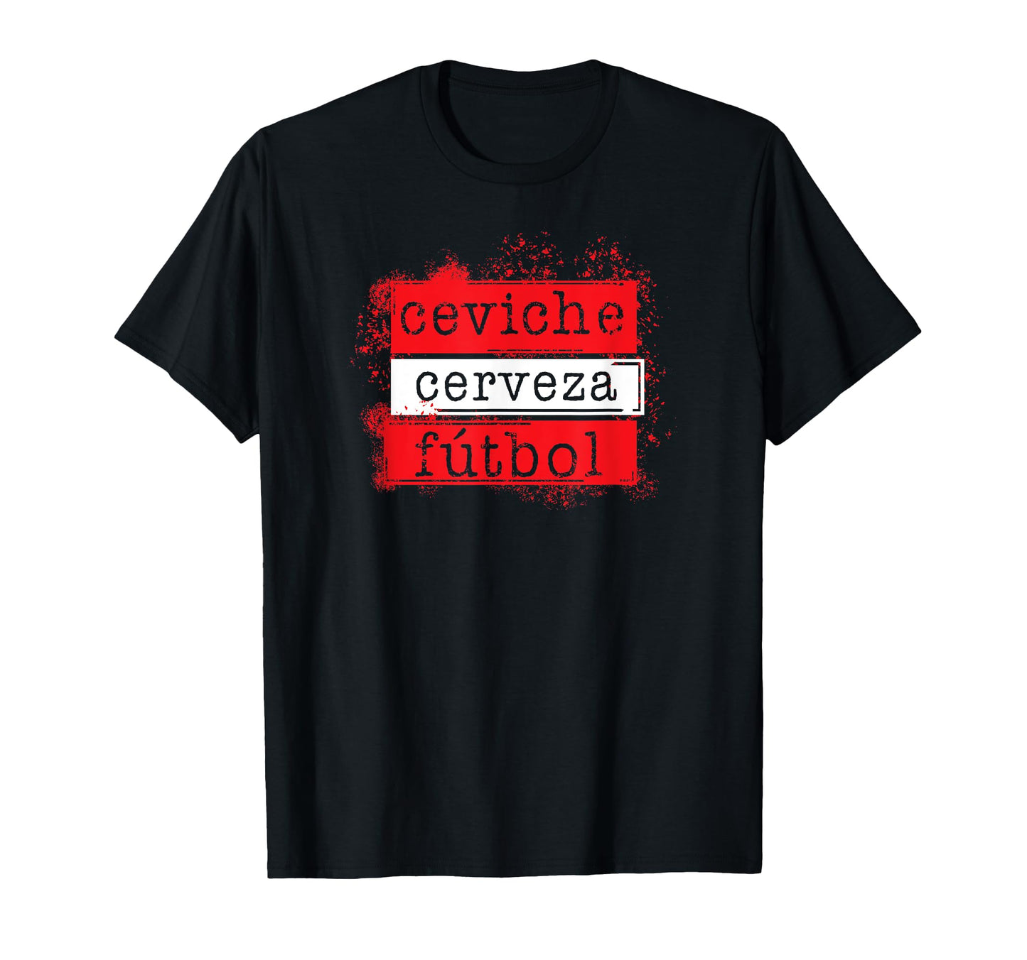 Ceviche Cerveza Futbol Peru Flag T-Shirt - Minimalist Print for Adults - T-Shirt, Sweatshirt, Hoodie