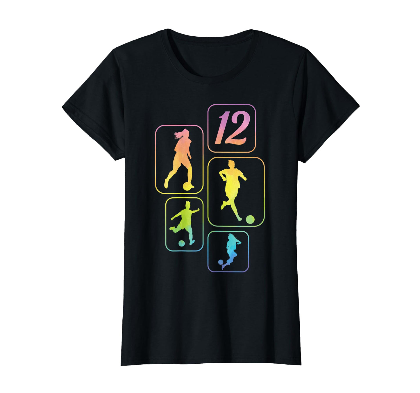 12Th Birthday Soccer Player Football T-Shirt - Minimalist Print Men Women - T-Shirt, Sweatshirt, Hoodie