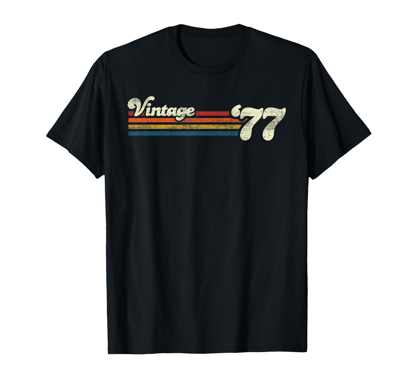 1977 Chest Stripe Birthday T-Shirt - Fun Novelty Design Men Women - T-Shirt, Sweatshirt, Hoodie
