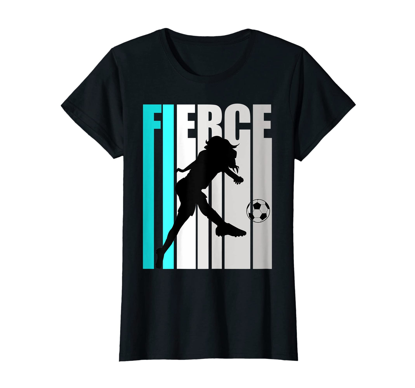 Soccer Womens Turquoise Fierce Sports T-Shirt - Novelty Apparel Unisex - T-Shirt, Sweatshirt, Hoodie