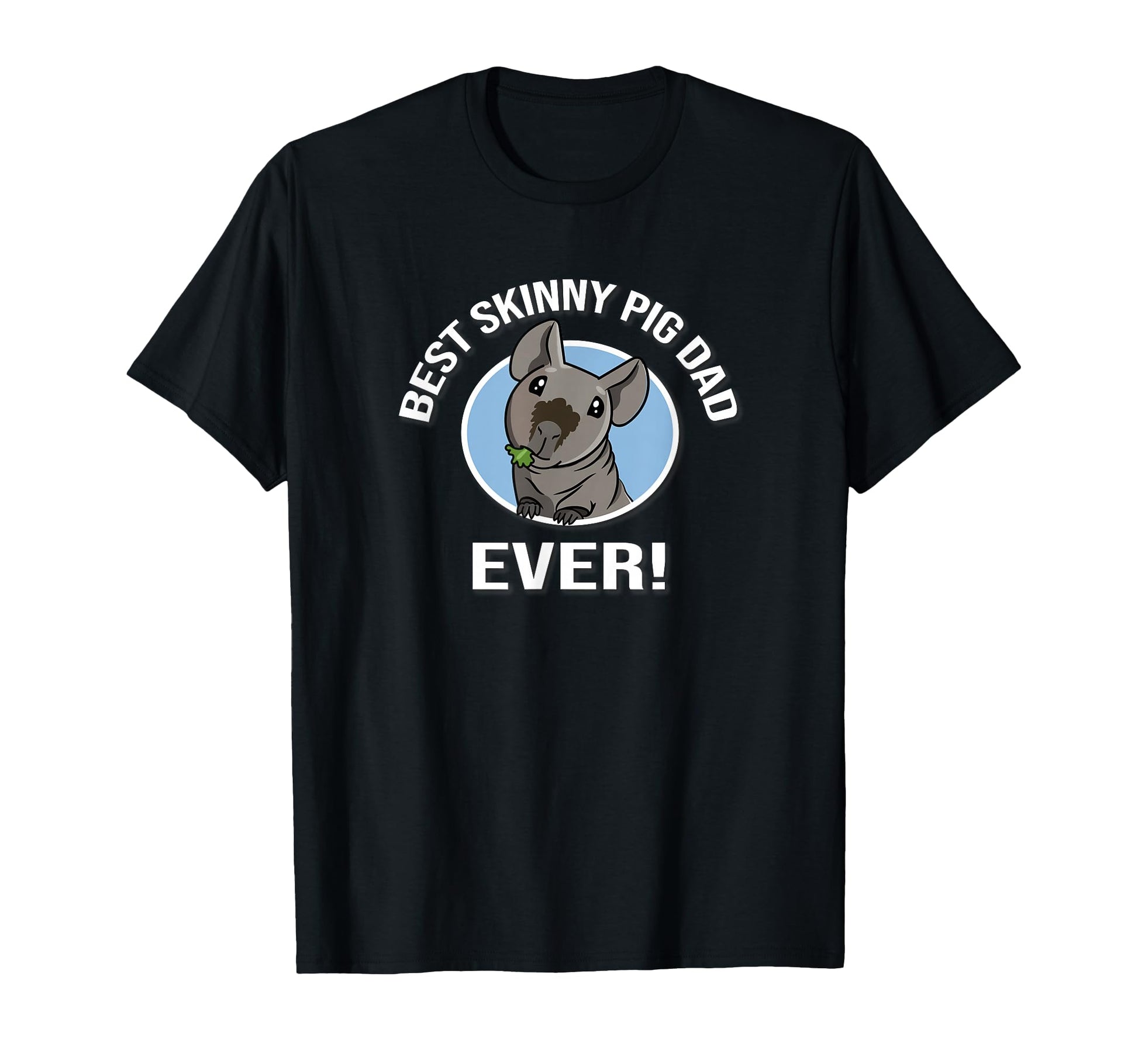 Funny Kawaii Best Dad Black Hairless T-Shirt - Minimalist Print Men Women - T-Shirt, Sweatshirt, Hoodie