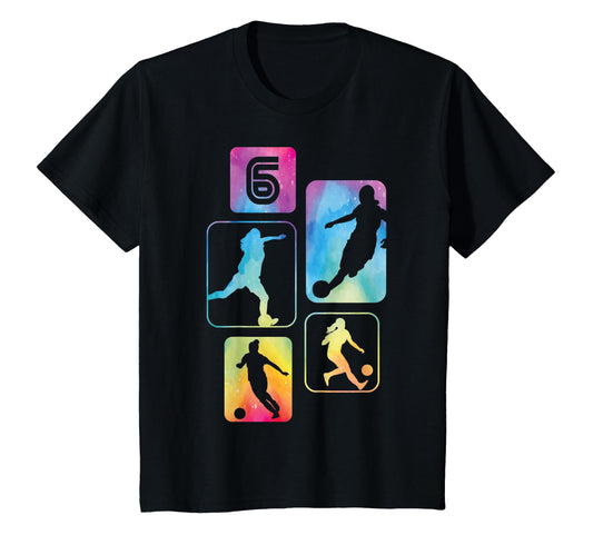 6Th Birthday Soccer Player Football T-Shirt - Casual Everyday Wear Unisex - T-Shirt, Sweatshirt, Hoodie