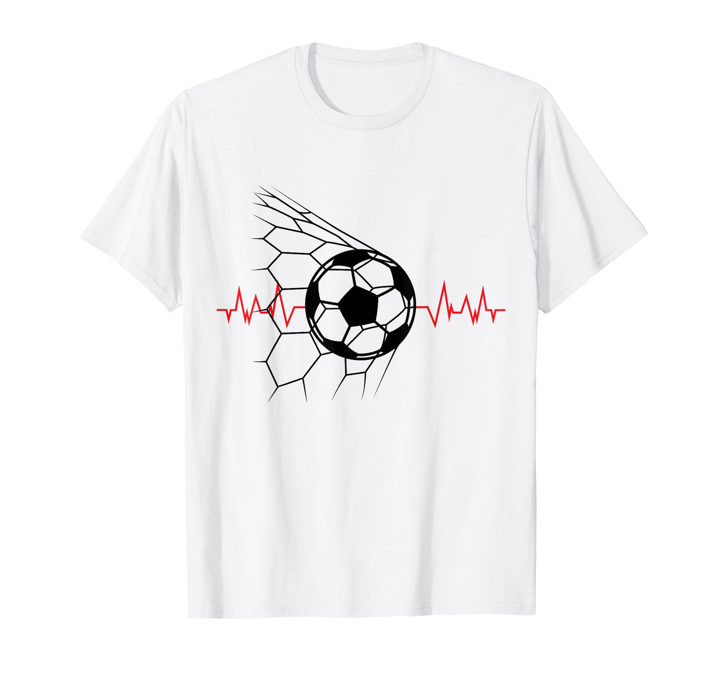 Soccer Ball Heartbeat Players And T-Shirt - Fun Novelty Design for Adults - T-Shirt, Sweatshirt, Hoodie