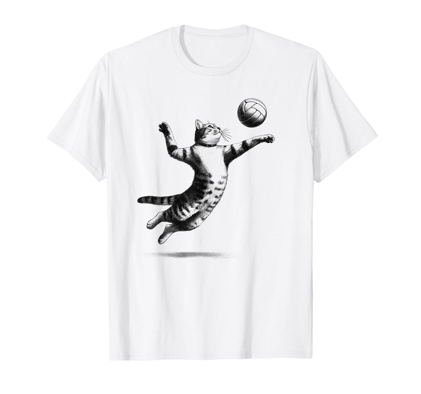 Cat Playing Volleyball Kitten T-Shirt - Novelty Apparel for Adults - T-Shirt, Sweatshirt, Hoodie