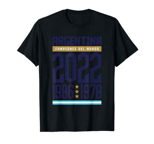 Argentina World Champion 2022 Soccer Fans T-Shirt - Unique Graphic Unisex - T-Shirt, Sweatshirt, Hoodie