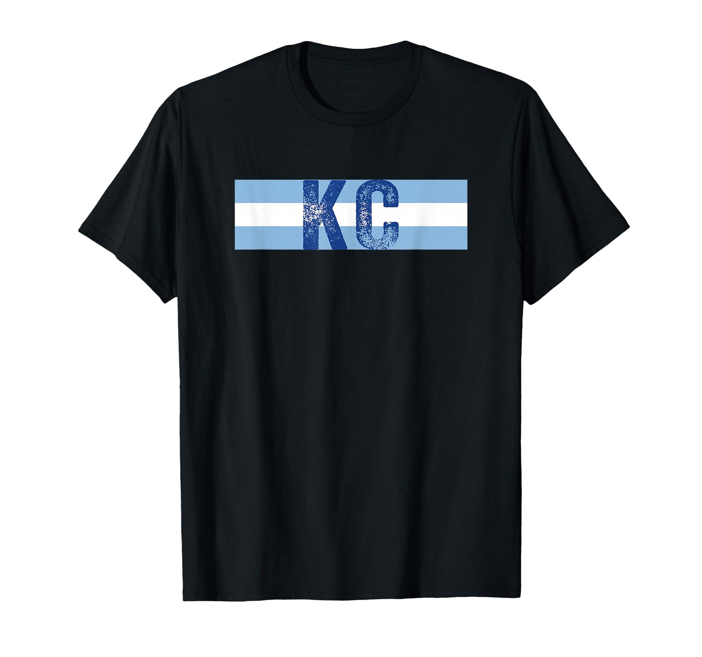 Kc 2 Letters Kansas City Kc Blue T-Shirt - Minimalist Print for Adults - T-Shirt, Sweatshirt, Hoodie