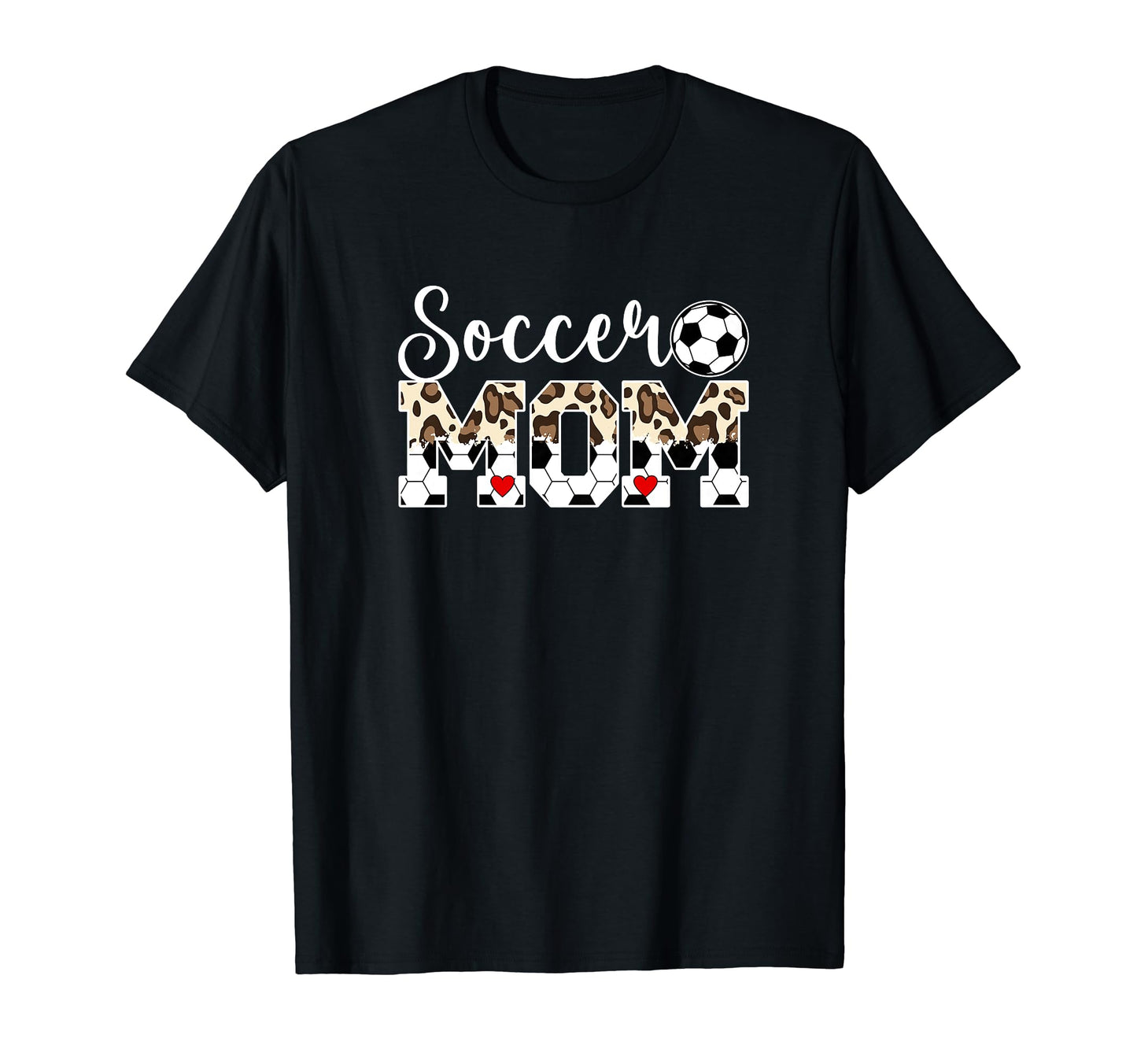 Soccer Mom Soccer Player Mama Leopard T-Shirt - Novelty Apparel Unisex - T-Shirt, Sweatshirt, Hoodie