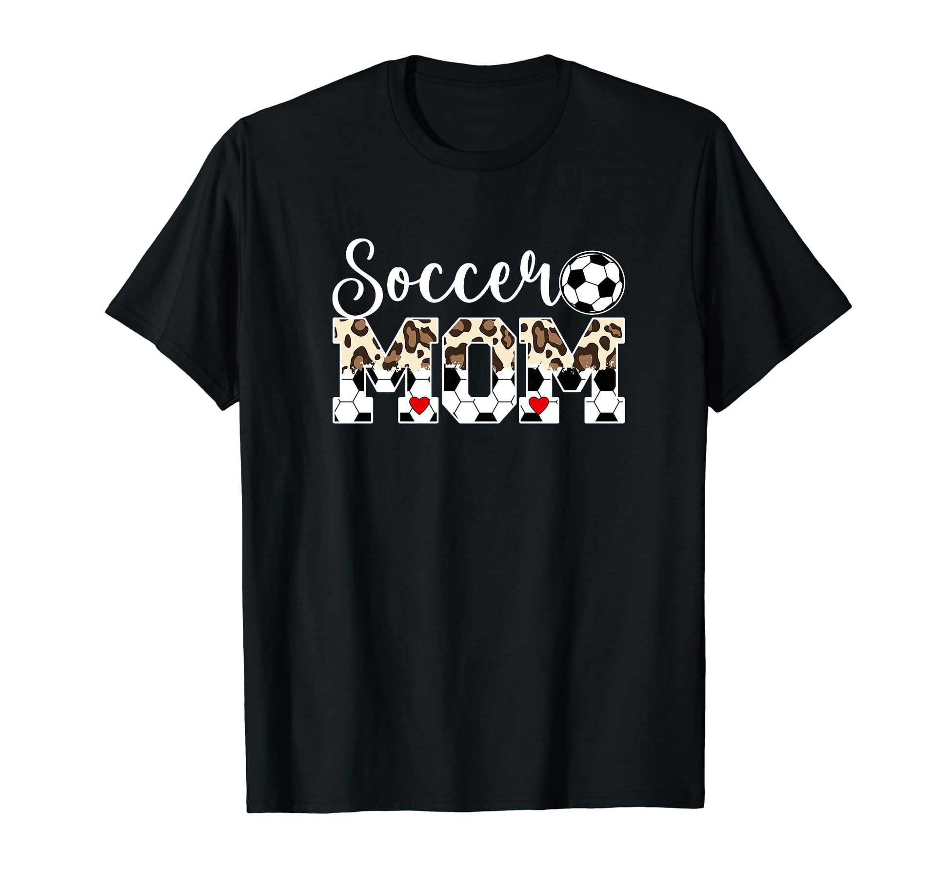Soccer Mom Soccer Player Mama Leopard T-Shirt - Novelty Apparel Unisex - T-Shirt, Sweatshirt, Hoodie