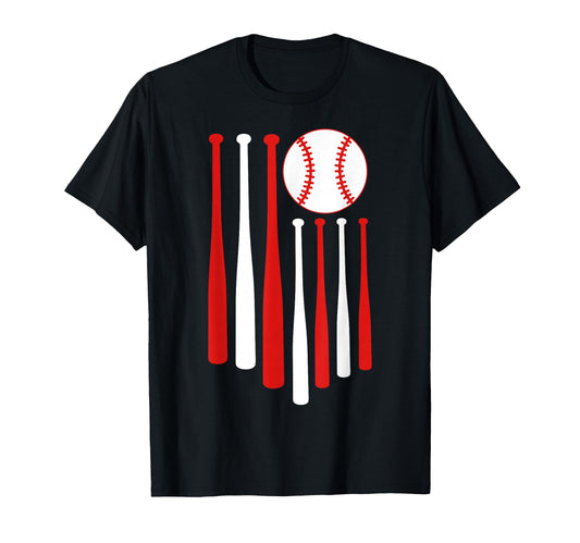 American Flag Baseball Dad 4Th July T-Shirt - Graphic Print Men Women - T-Shirt, Sweatshirt, Hoodie