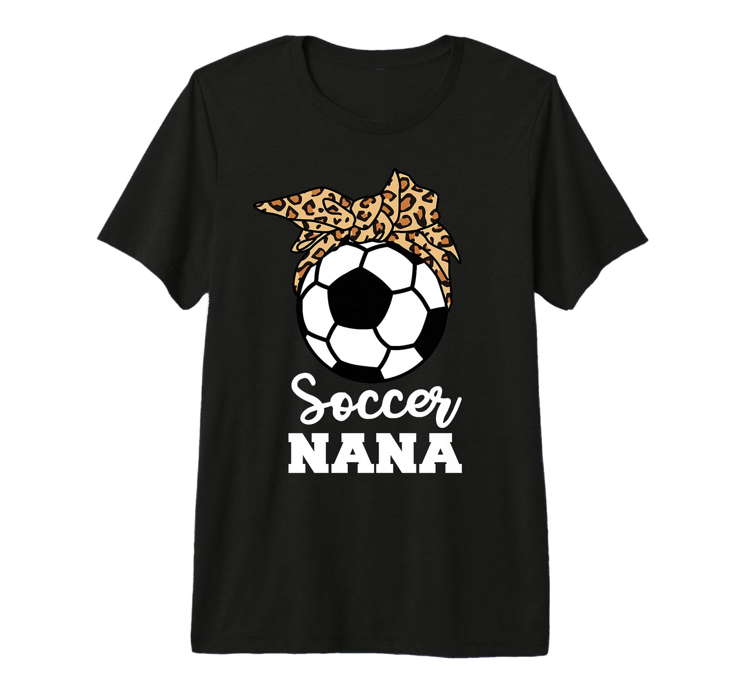 Soccer Nana Funny Leopard Nana Tri T-Shirt - Minimalist Print for Adults - T-Shirt, Sweatshirt, Hoodie