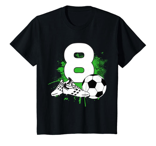 8Th Birthday 8 Years Soccer Football T-Shirt - Novelty Apparel for Adults - T-Shirt, Sweatshirt, Hoodie