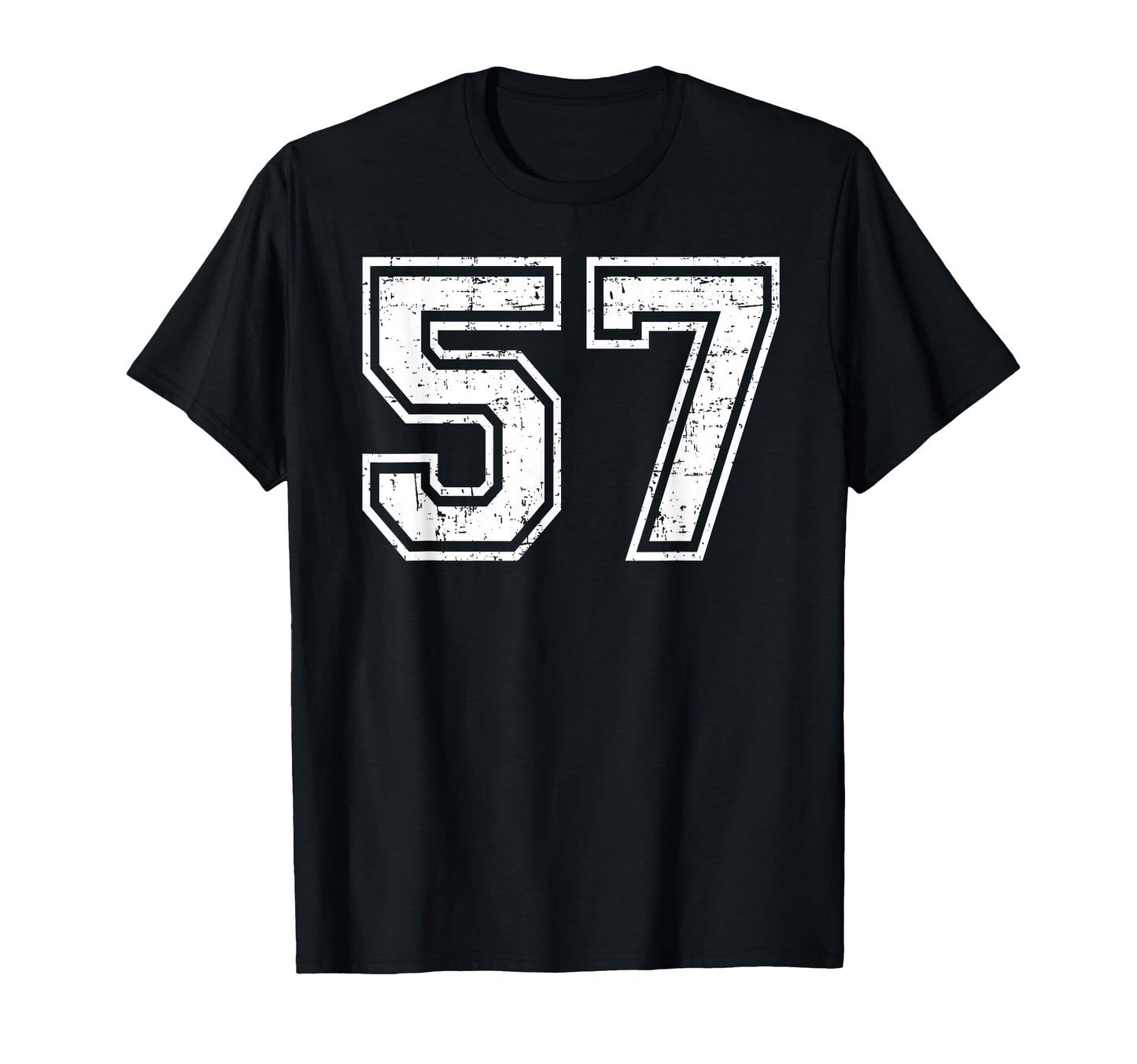 57 Number Fifty Seven Team Sports T-Shirt - Novelty Apparel for Adults - T-Shirt, Sweatshirt, Hoodie