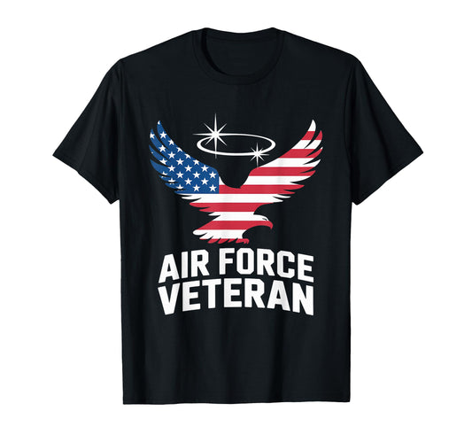 Air Force Veteran Us American Flag T-Shirt - Minimalist Print Men Women - T-Shirt, Sweatshirt, Hoodie