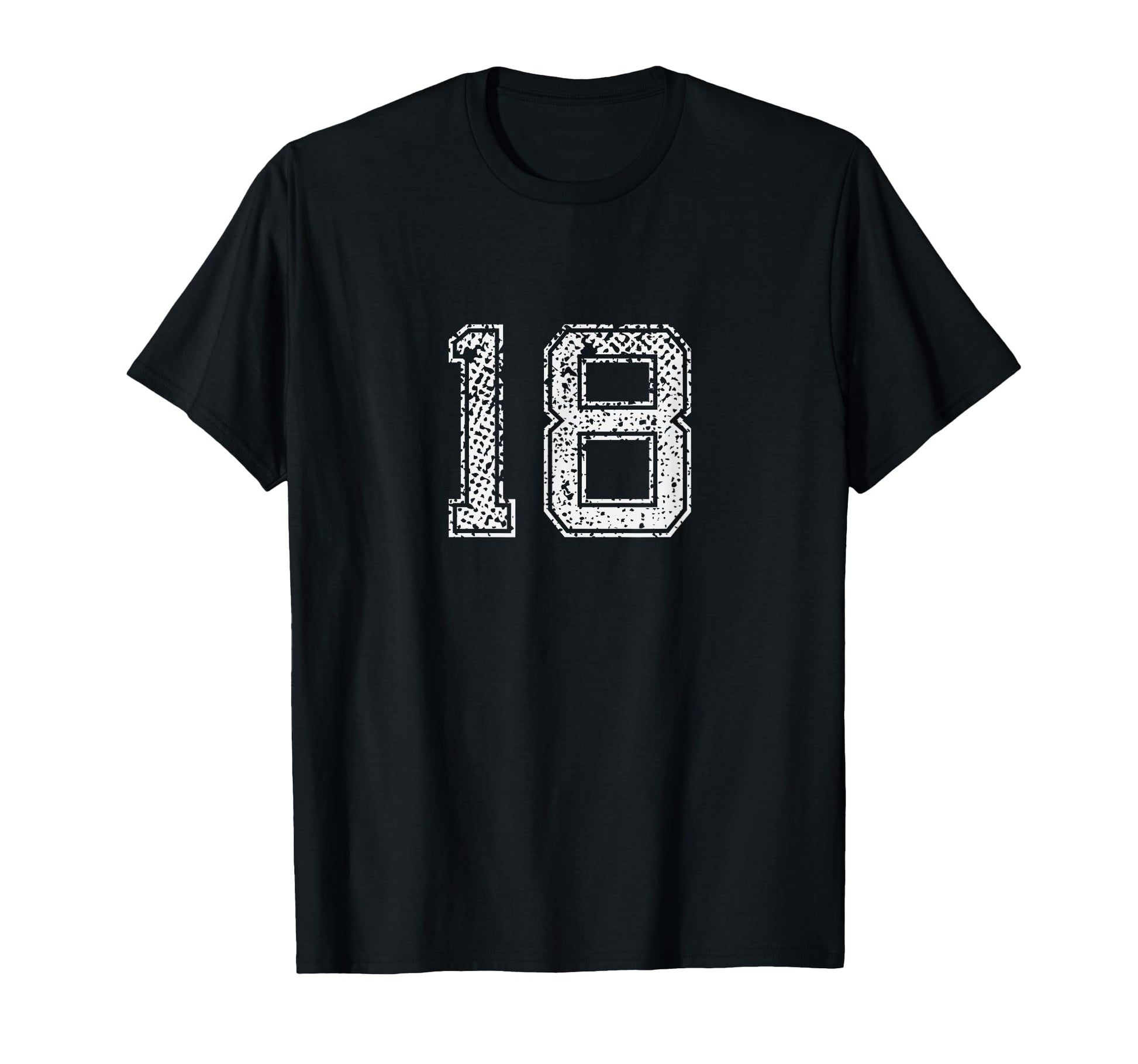 Number 18 Big Numbered Team Jersey T-Shirt - Custom Art Print Men Women - T-Shirt, Sweatshirt, Hoodie