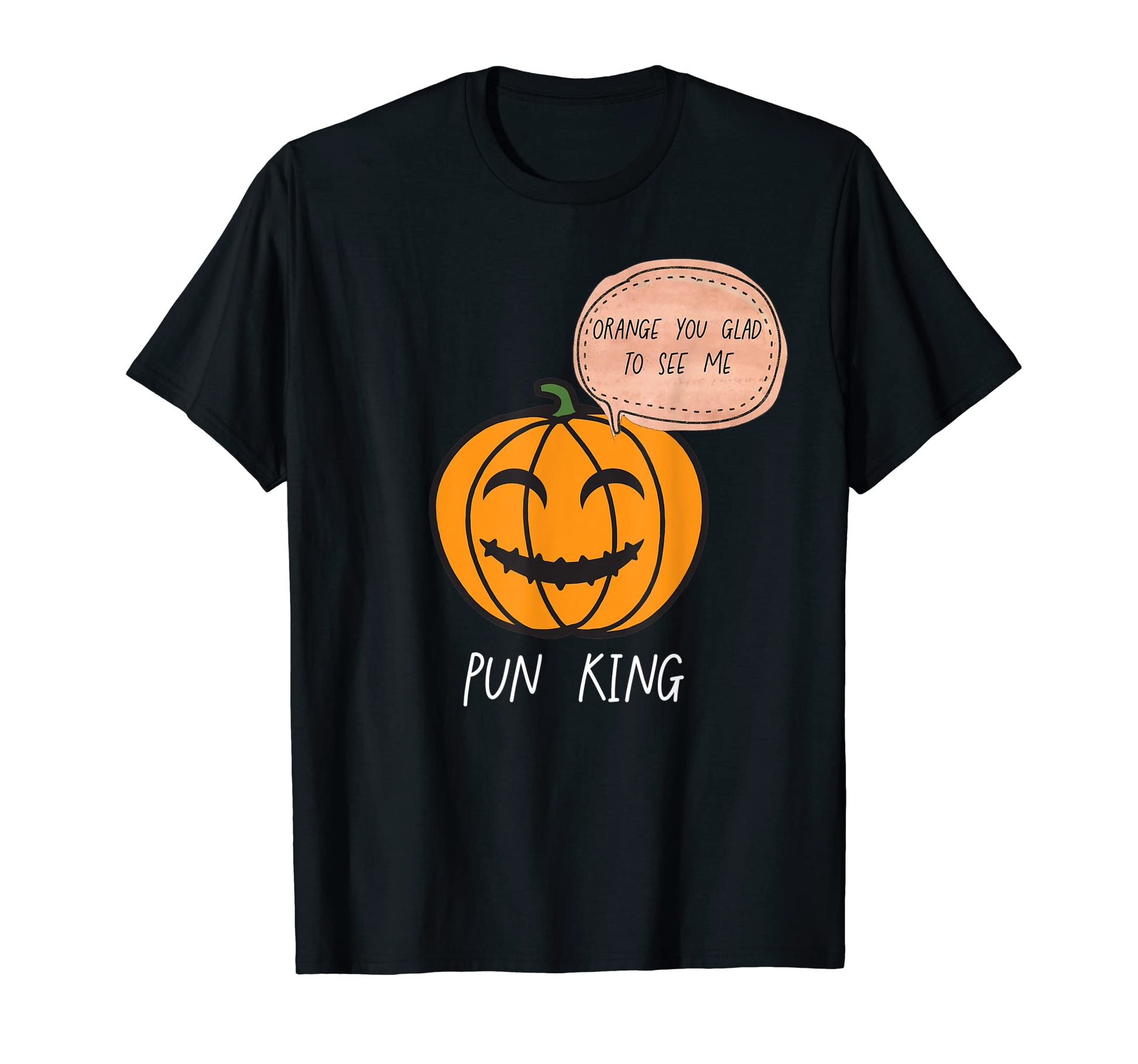 Carved Pumpkin Pun King Funny Halloween T-Shirt - Graphic Print Men Women - T-Shirt, Sweatshirt, Hoodie