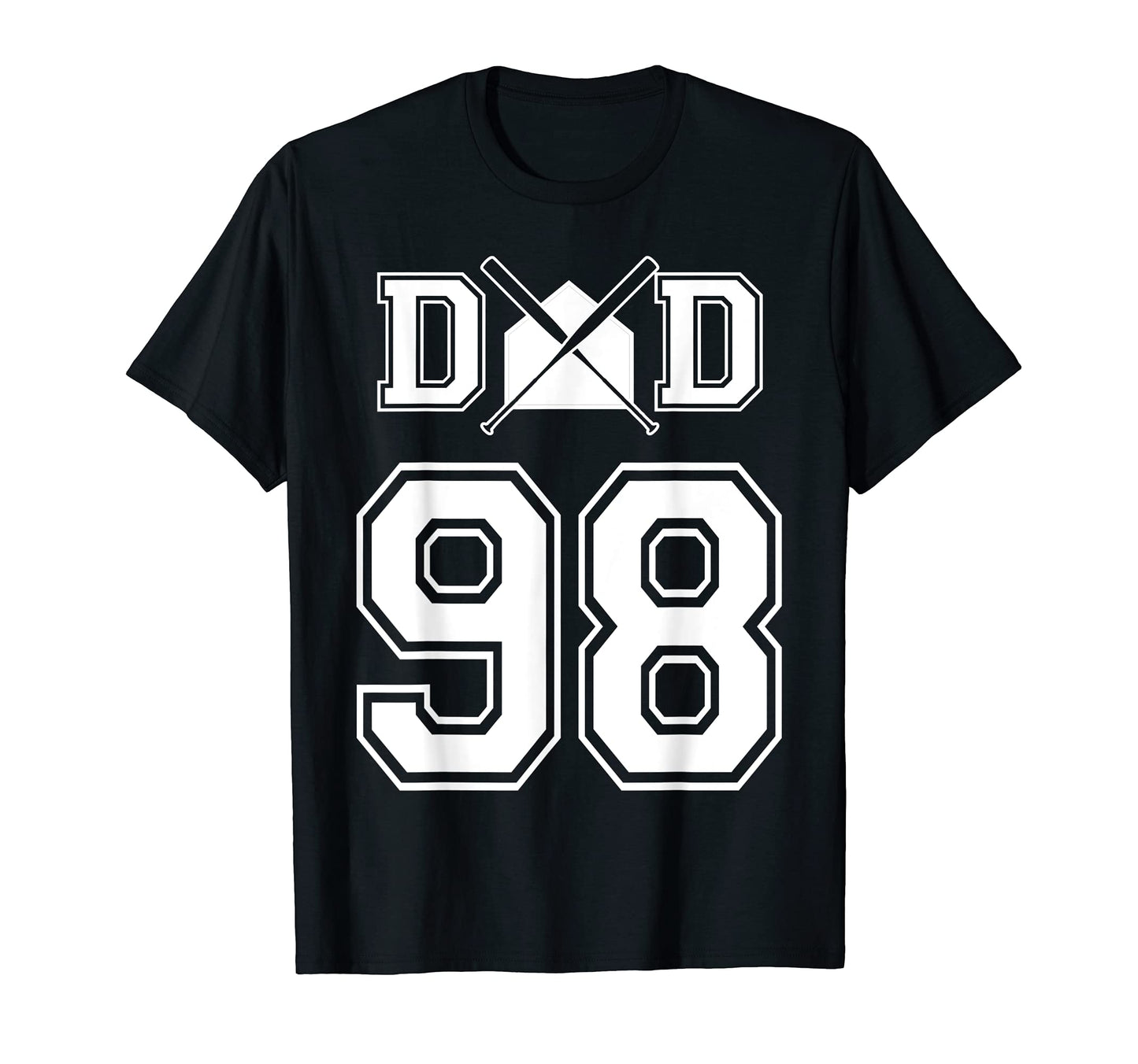 Number 98 Players Biggest Fan Baseball T-Shirt - Custom Art Print Unisex - T-Shirt, Sweatshirt, Hoodie
