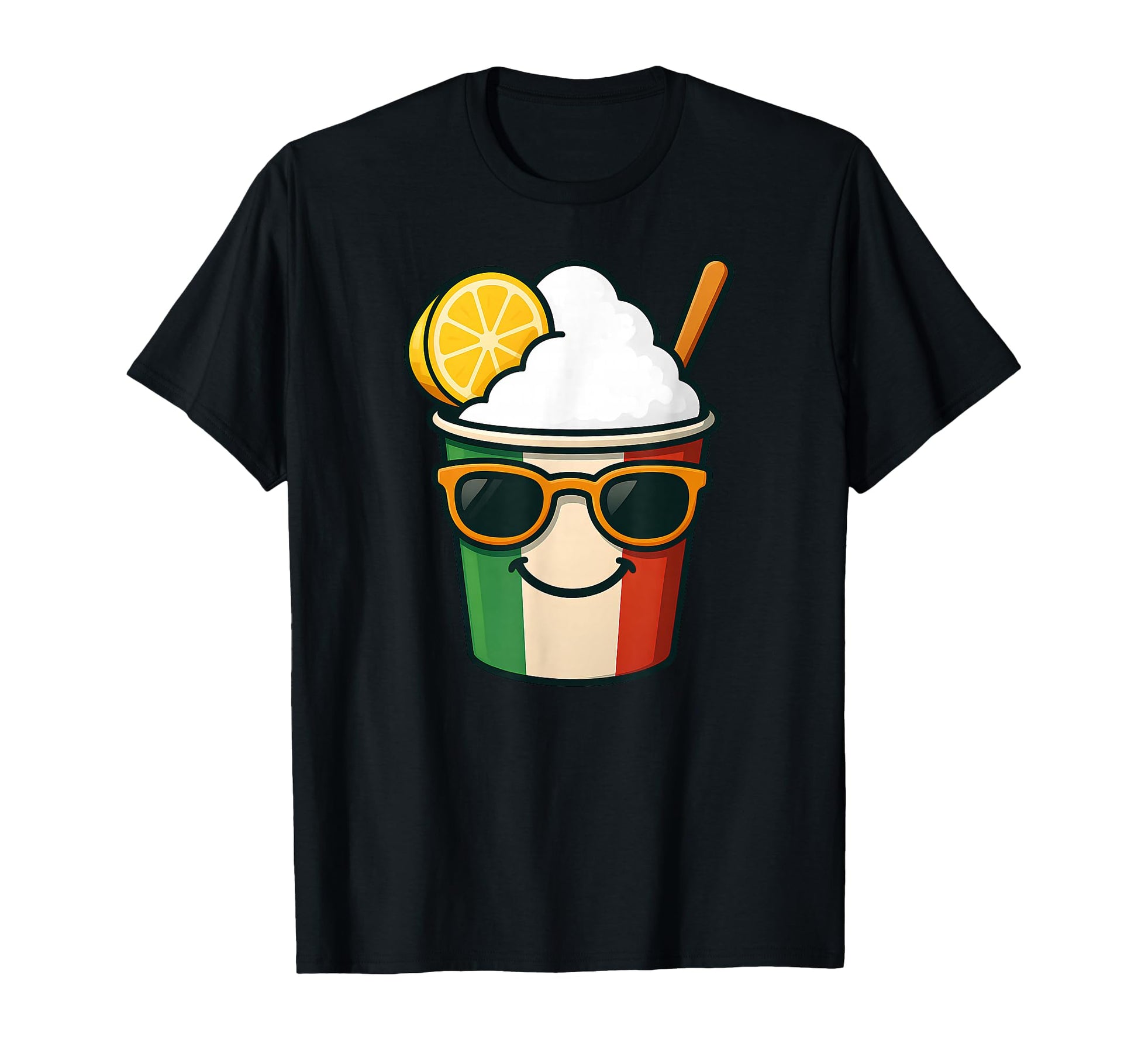 Italian Ice Lemon Cup Italia Summer T-Shirt - Custom Art Print Men Women - T-Shirt, Sweatshirt, Hoodie