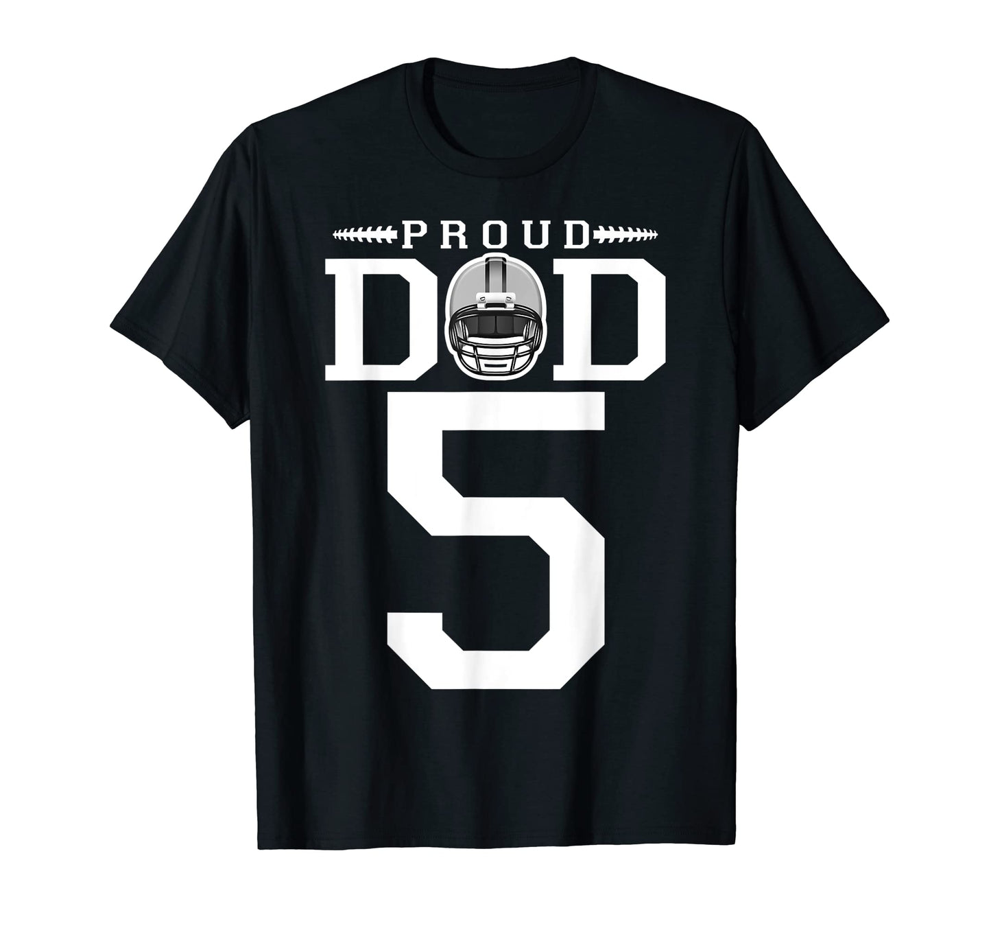 Custom Number 5 Proud Football T-Shirt - Casual Everyday Wear for Adults - T-Shirt, Sweatshirt, Hoodie